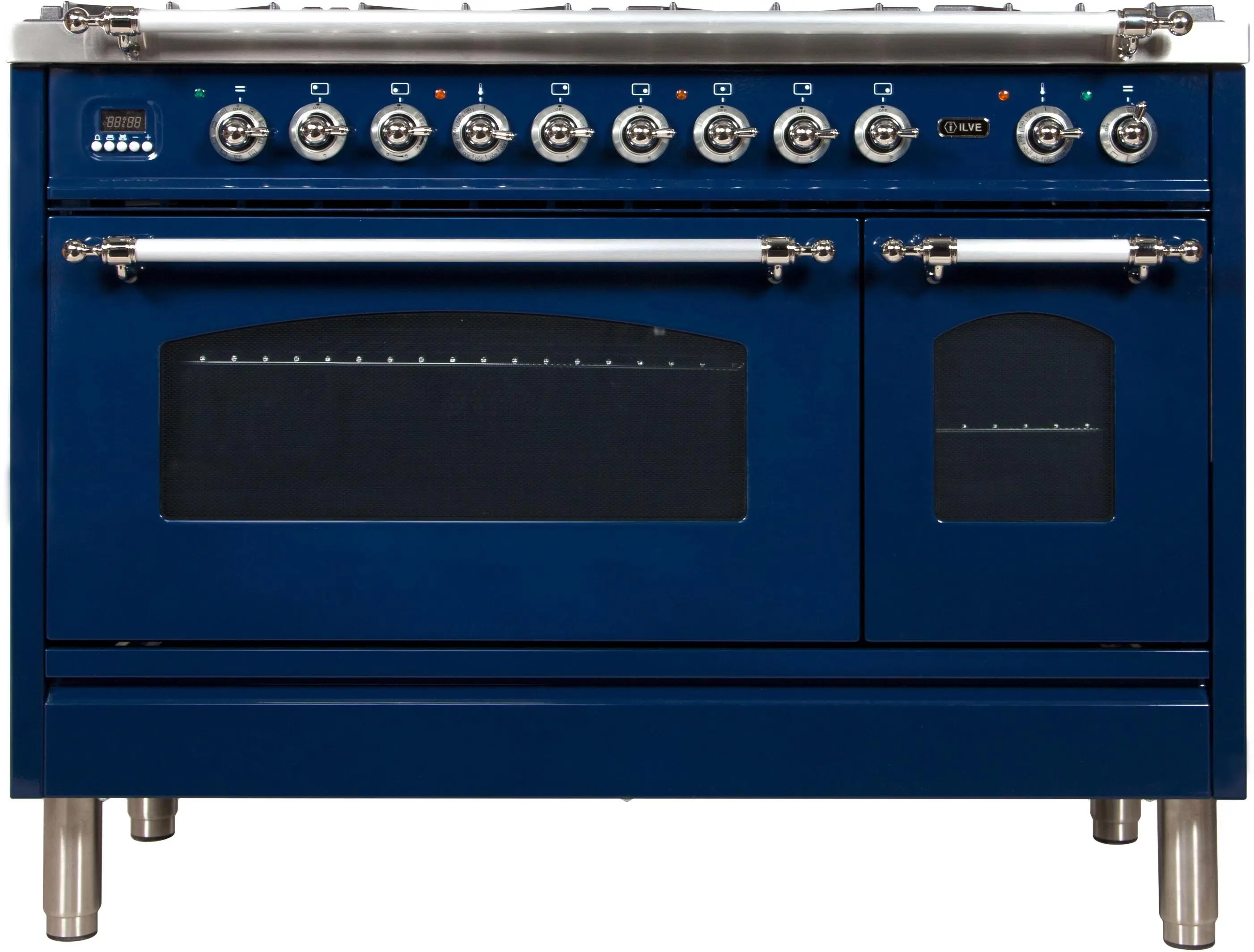 Ilve UPN120FDMPBLXLP Liquid Propane In Midnight Blue W/ Chrome Trim
