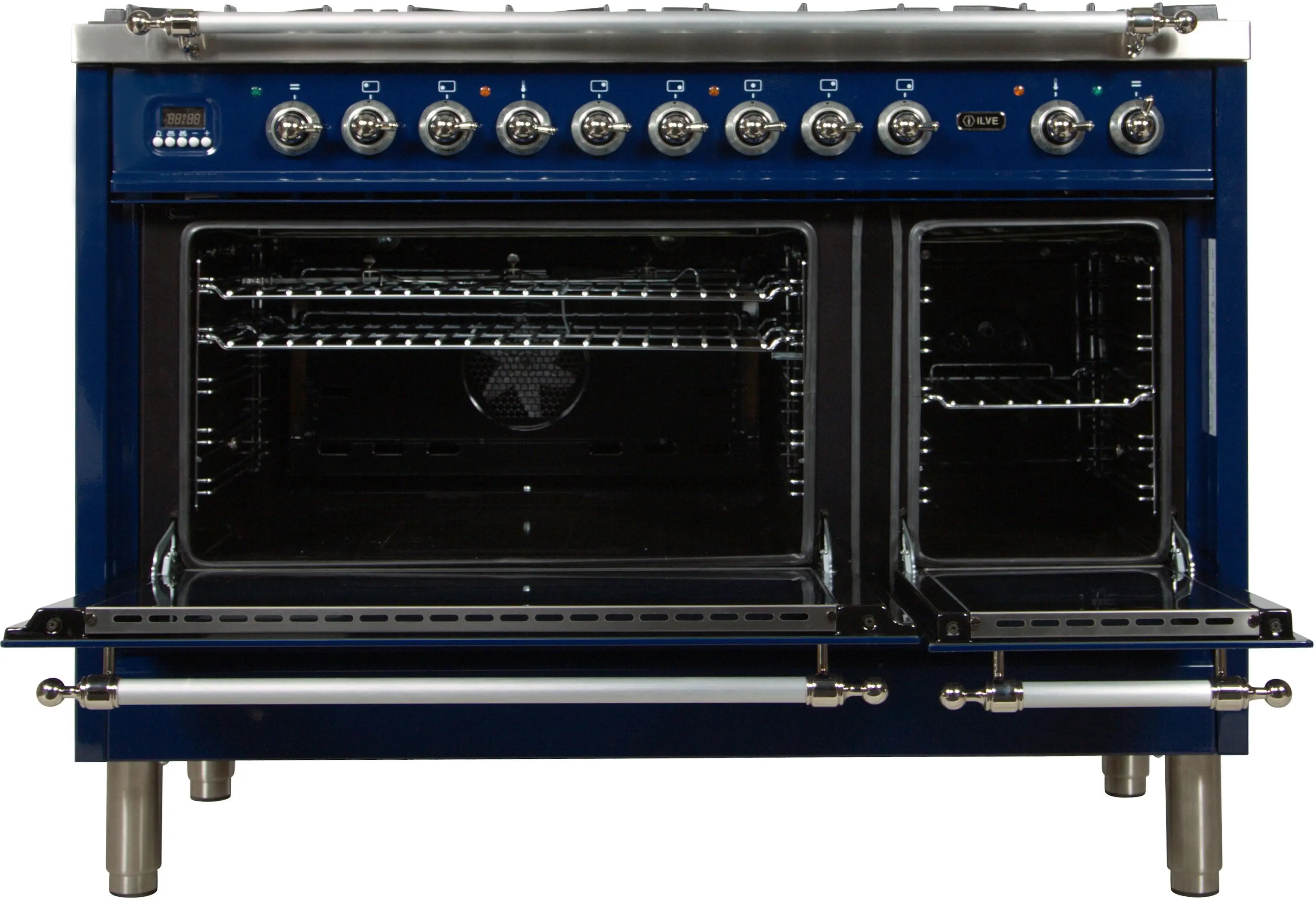 Ilve UPN120FDMPBLXLP Liquid Propane In Midnight Blue W/ Chrome Trim