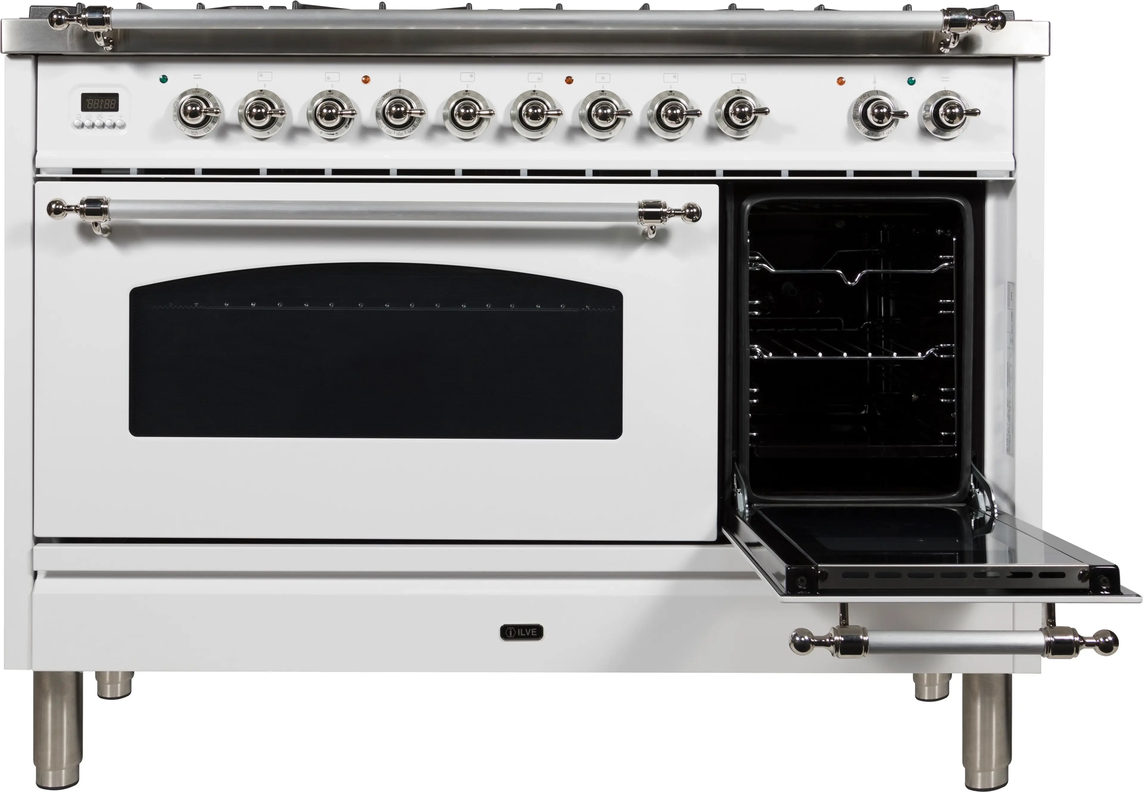 Ilve UPN120FDMPBXLP Liquid Propane In White W/ Chrome Trim