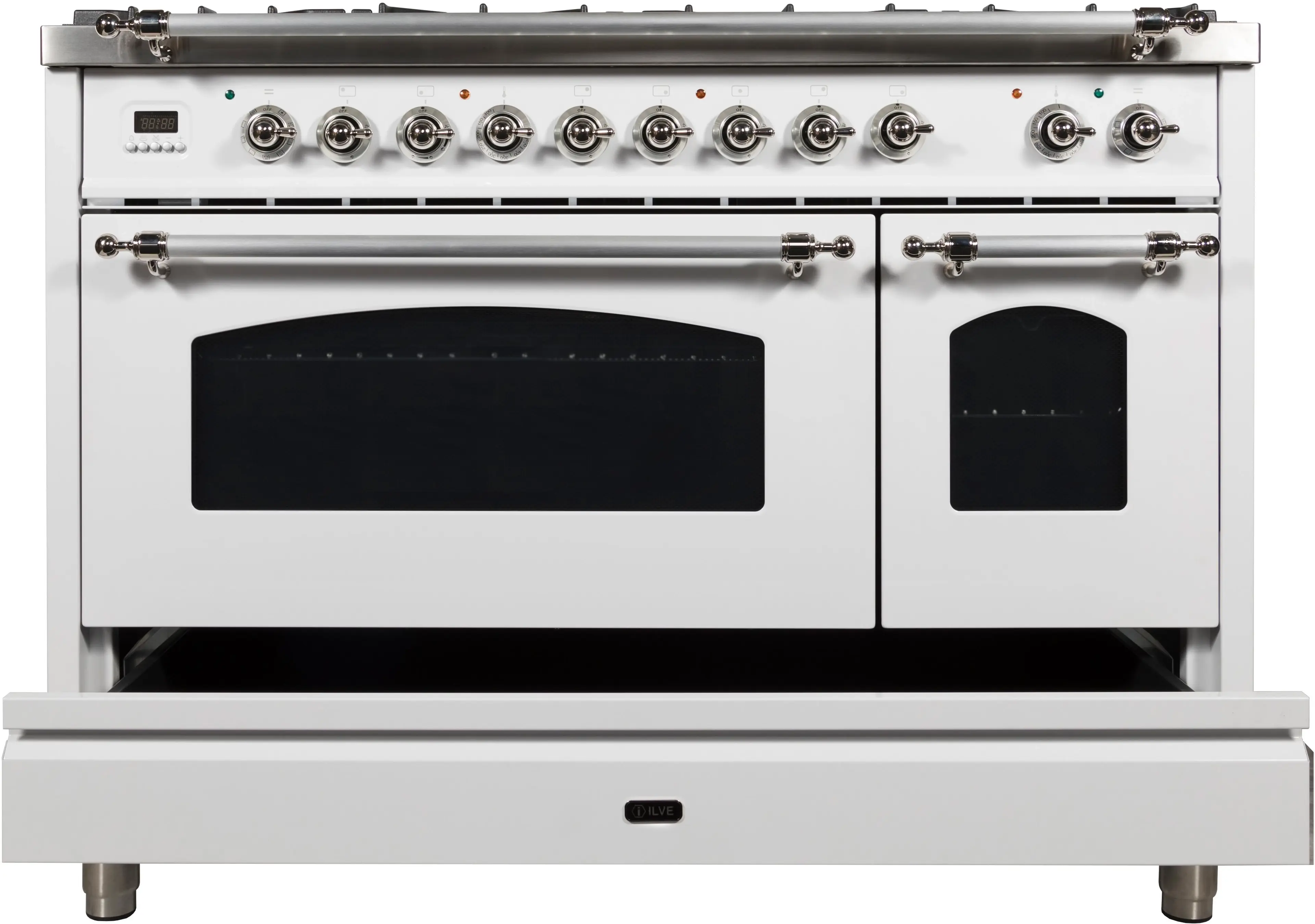 Ilve UPN120FDMPBXLP Liquid Propane In White W/ Chrome Trim