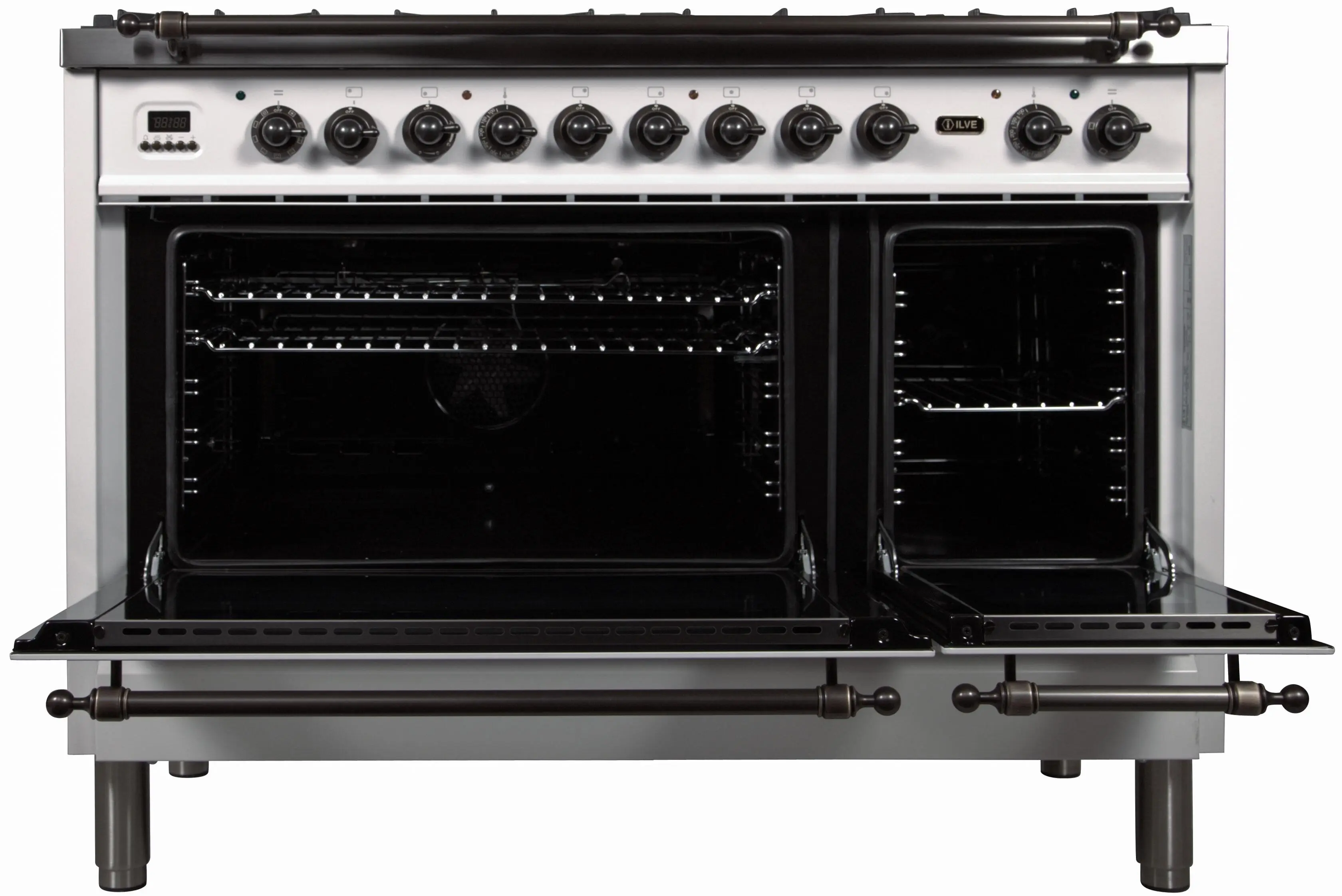 Ilve UPN120FDMPBY Natural Gas In White W/ Bronze Trim
