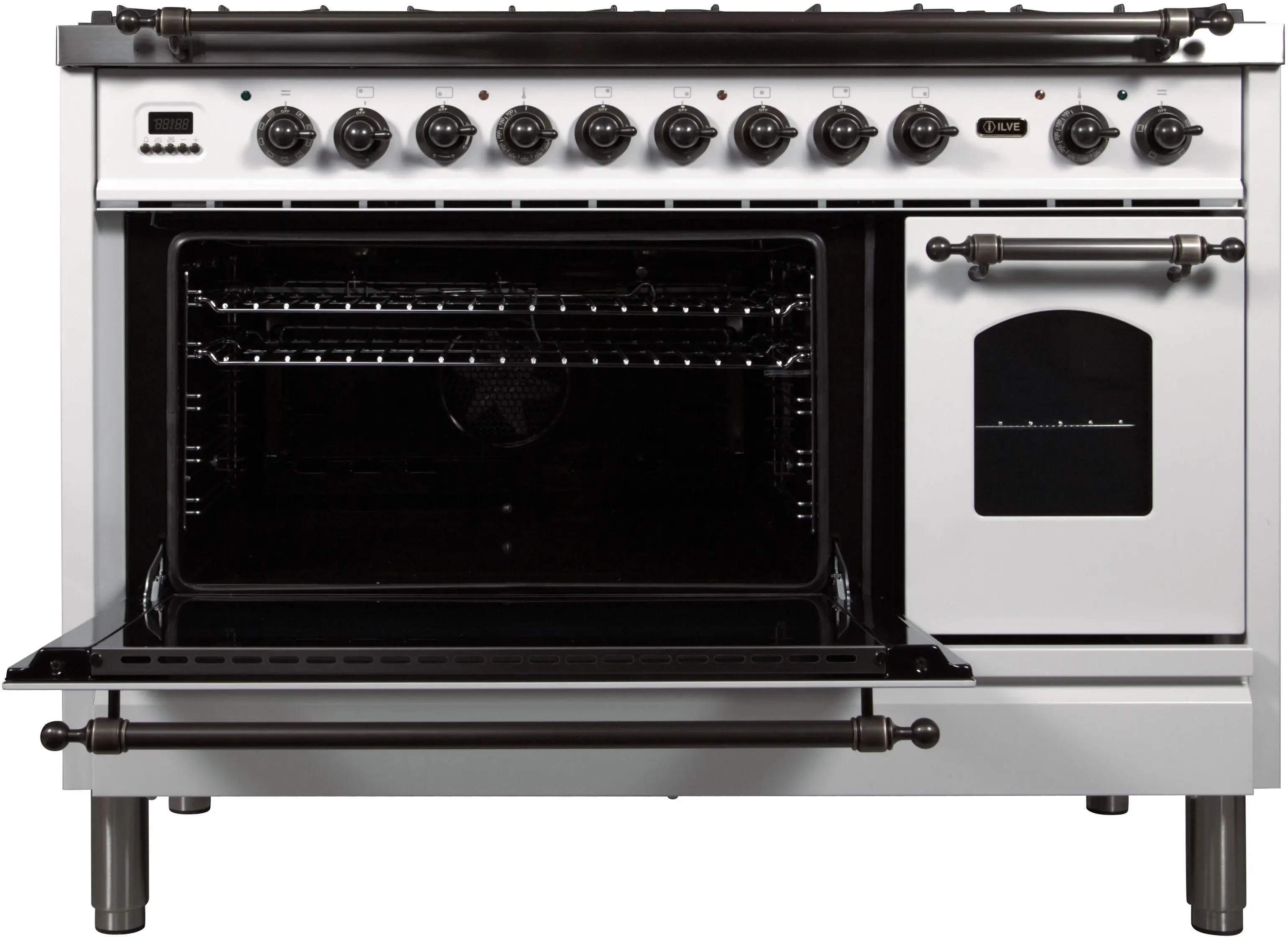 Ilve UPN120FDMPBY Natural Gas In White W/ Bronze Trim