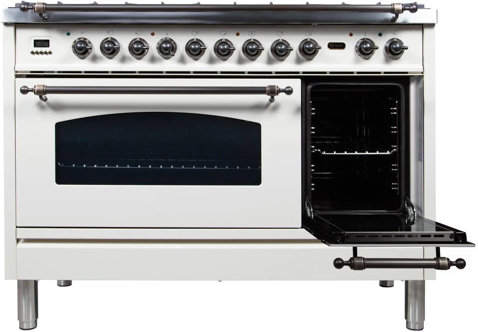 Ilve UPN120FDMPBY Natural Gas In White W/ Bronze Trim