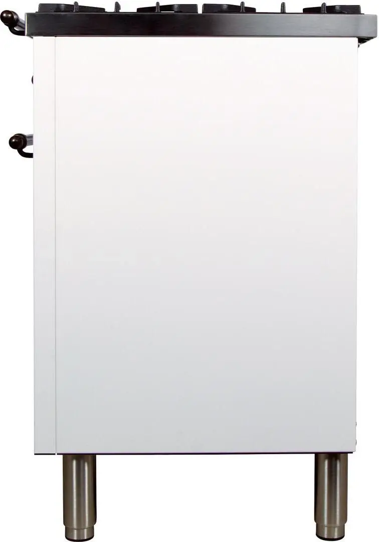 Ilve UPN120FDMPBY Natural Gas In White W/ Bronze Trim