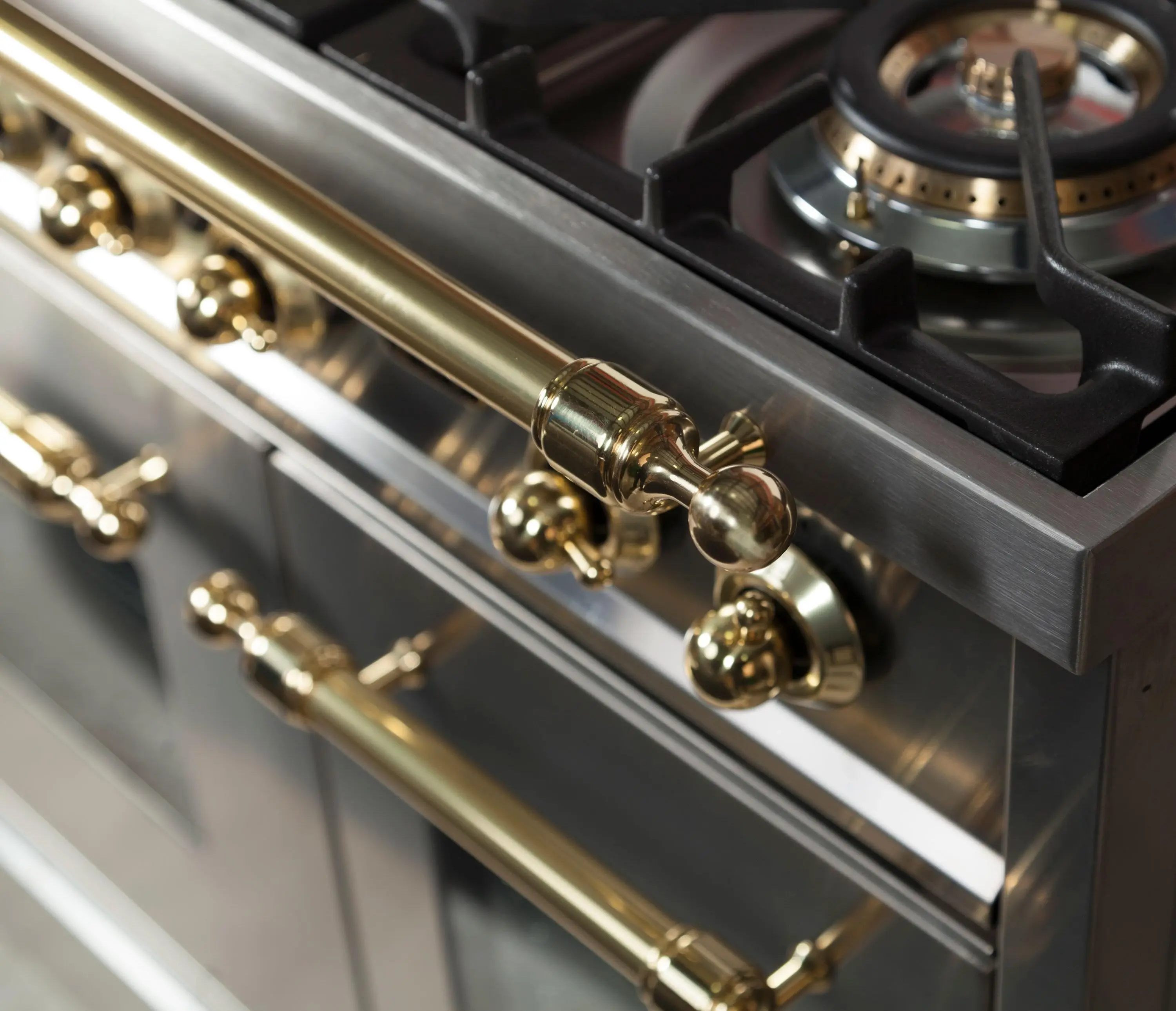 Ilve UPN120FDMPI Natural Gas In Stainless Steel W/ Brass Trim