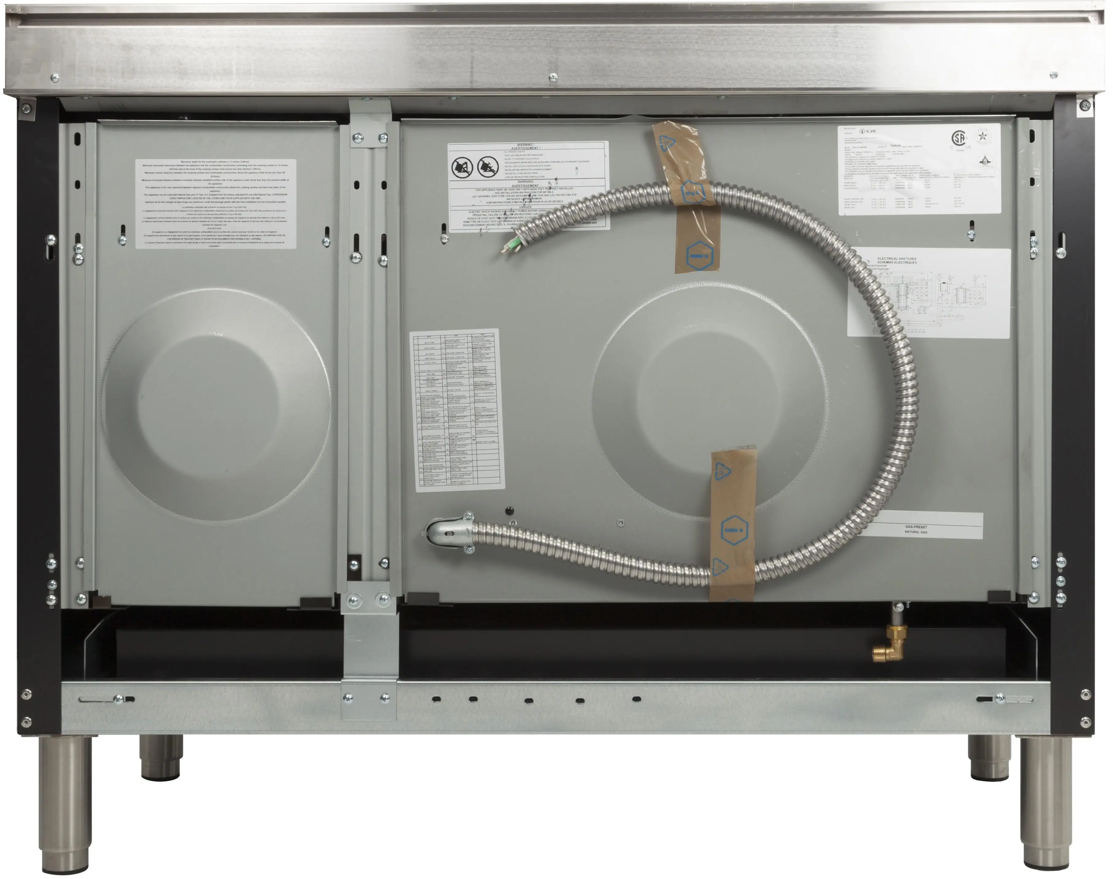 Ilve UPN120FDMPMLP Liquid Propane In Matte Graphite W/ Brass Trim