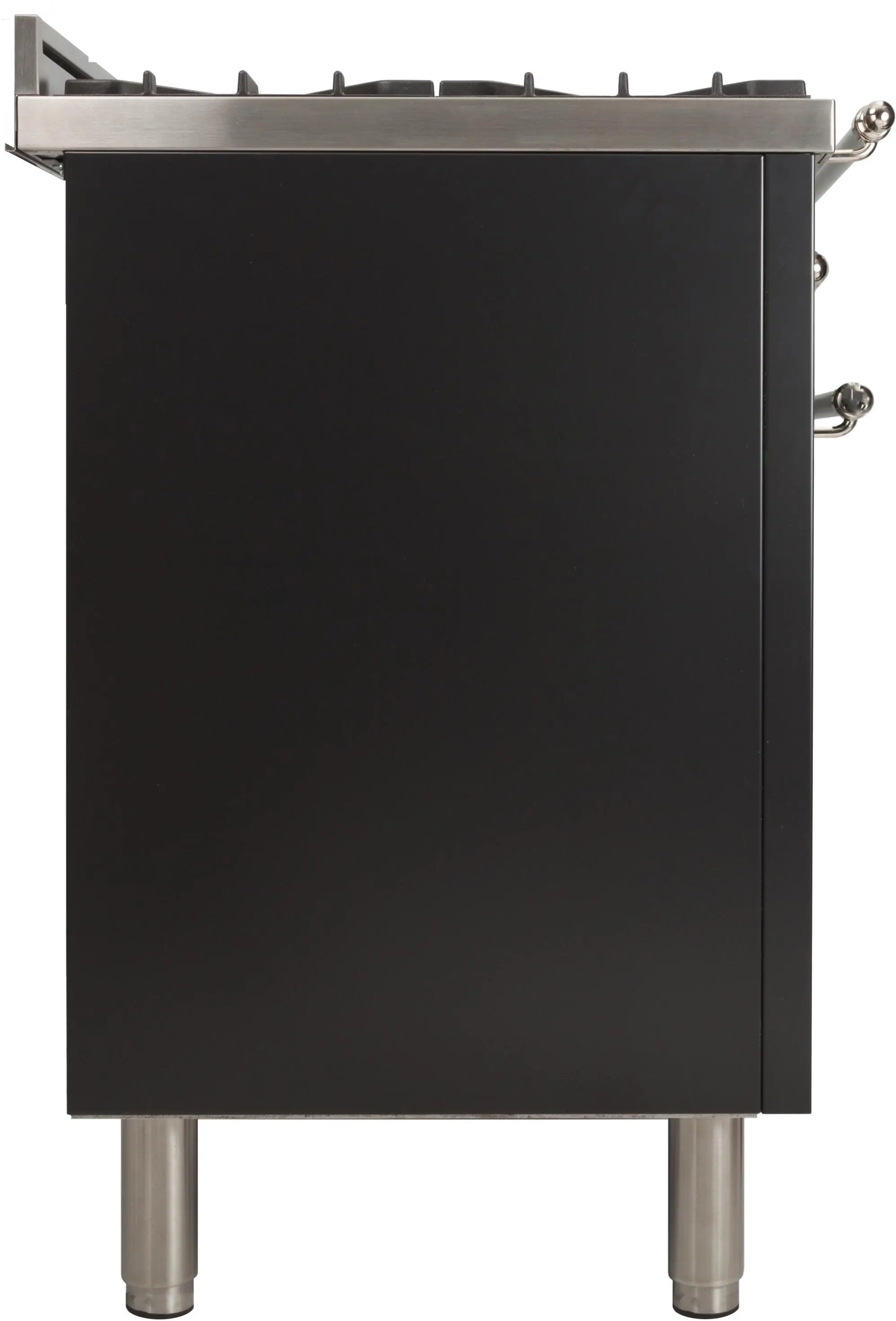 Ilve UPN120FDMPMX Natural Gas In Matte Graphite W/ Chrome Trim