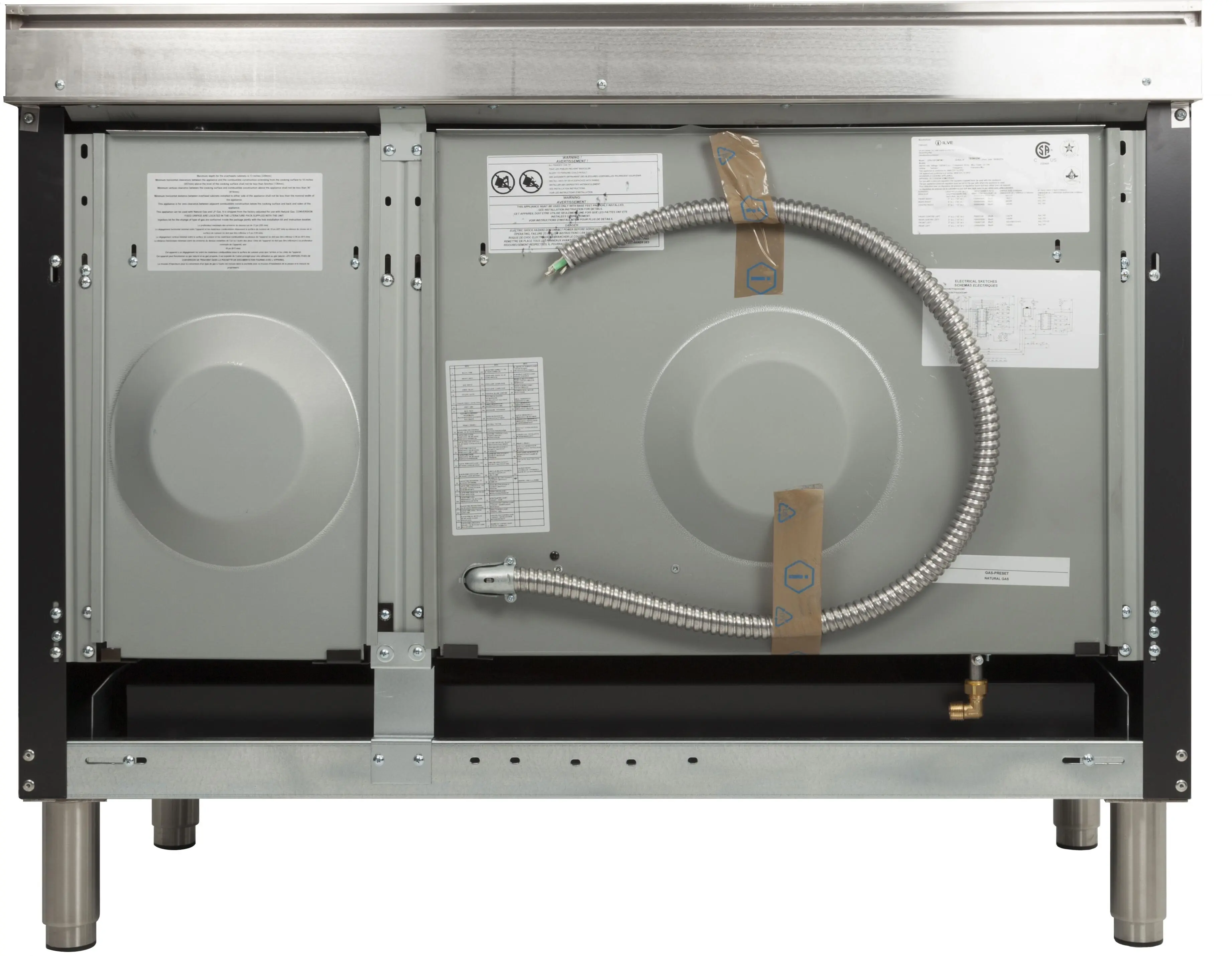 Ilve UPN120FDMPMX Natural Gas In Matte Graphite W/ Chrome Trim