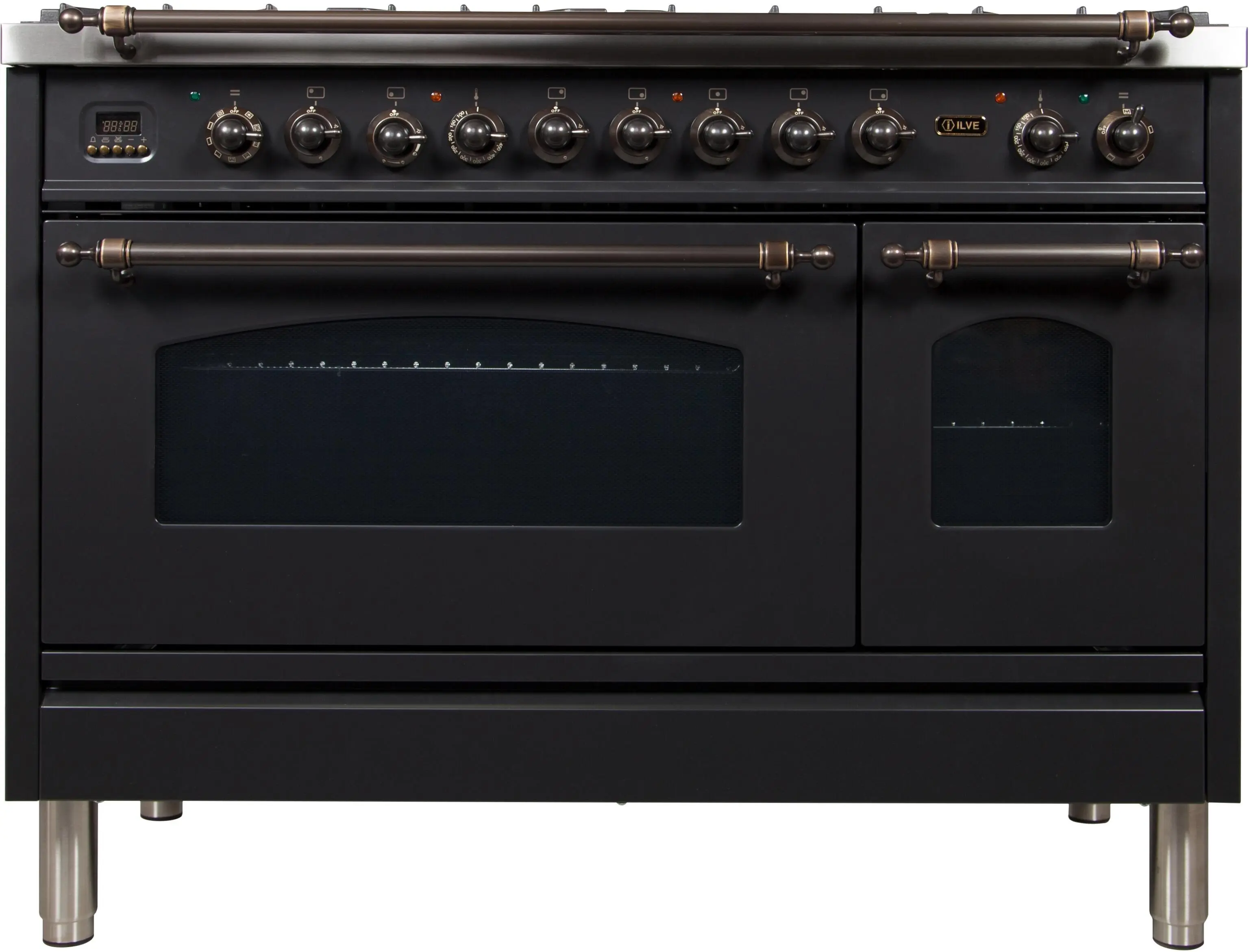 Ilve UPN120FDMPMYLP Liquid Propane In Matte Graphite W/ Bronze Trim