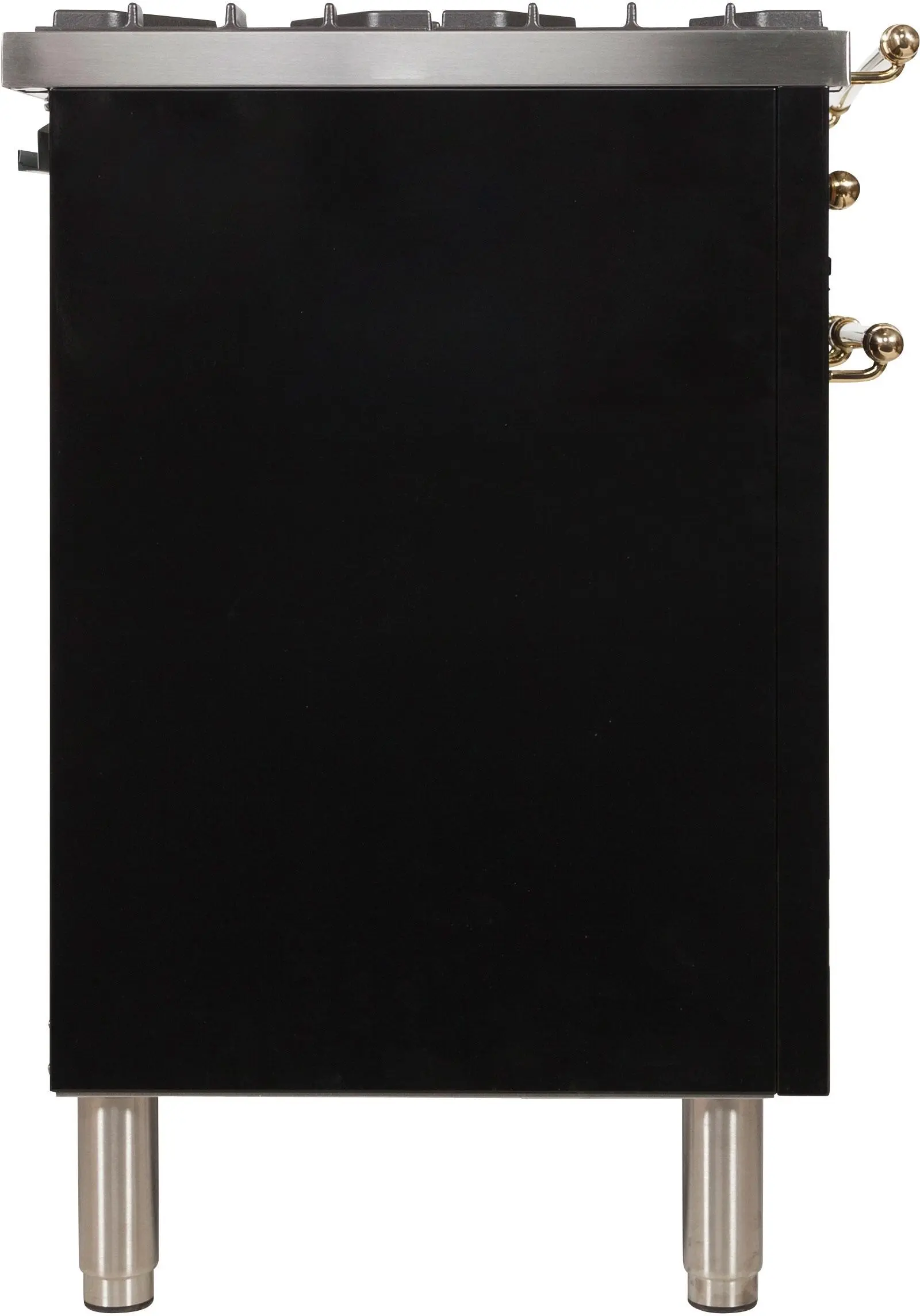 Ilve UPN120FDMPNX Natural Gas In Glossy Black W/ Chrome Trim