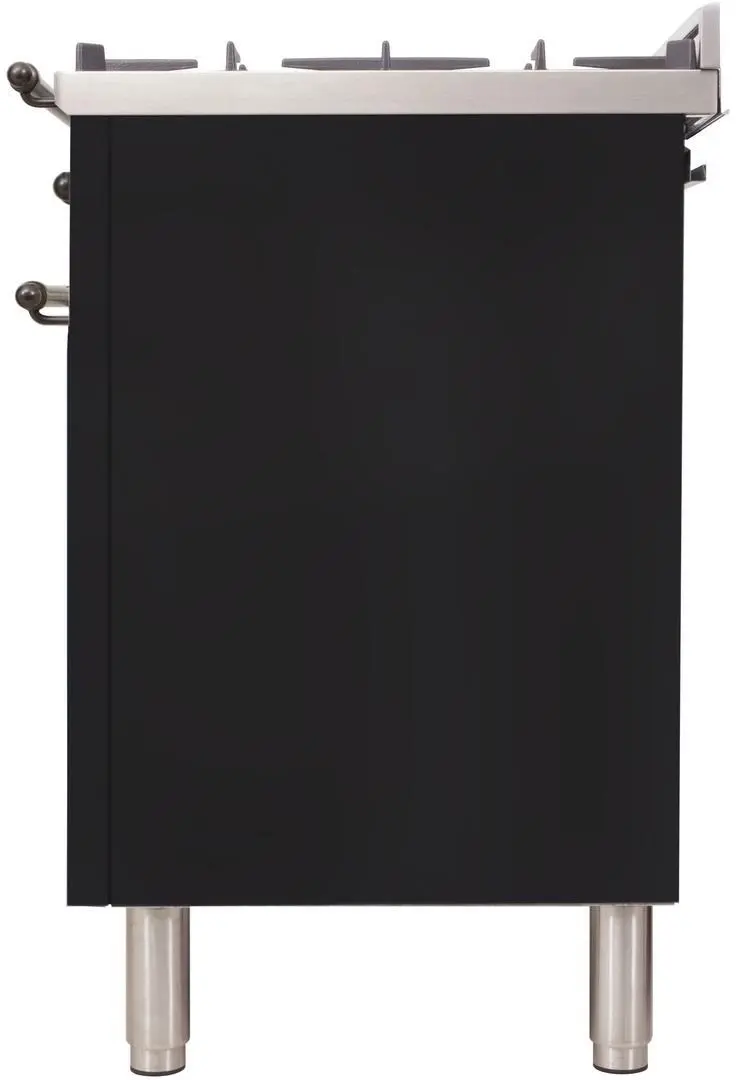 Ilve UPN120FDMPNYLP Liquid Propane In Glossy Black W/ Bronze Trim