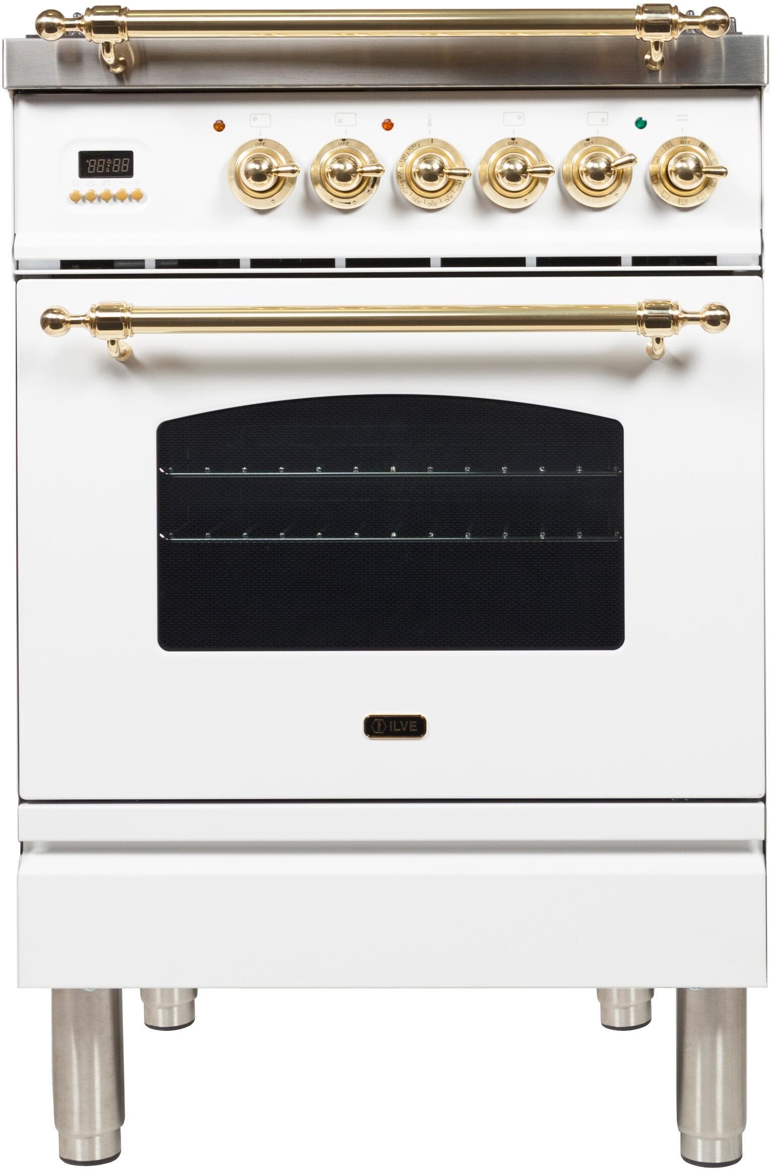 Ilve UPN60DMPBLP Liquid Propane In White W/ Brass Trim