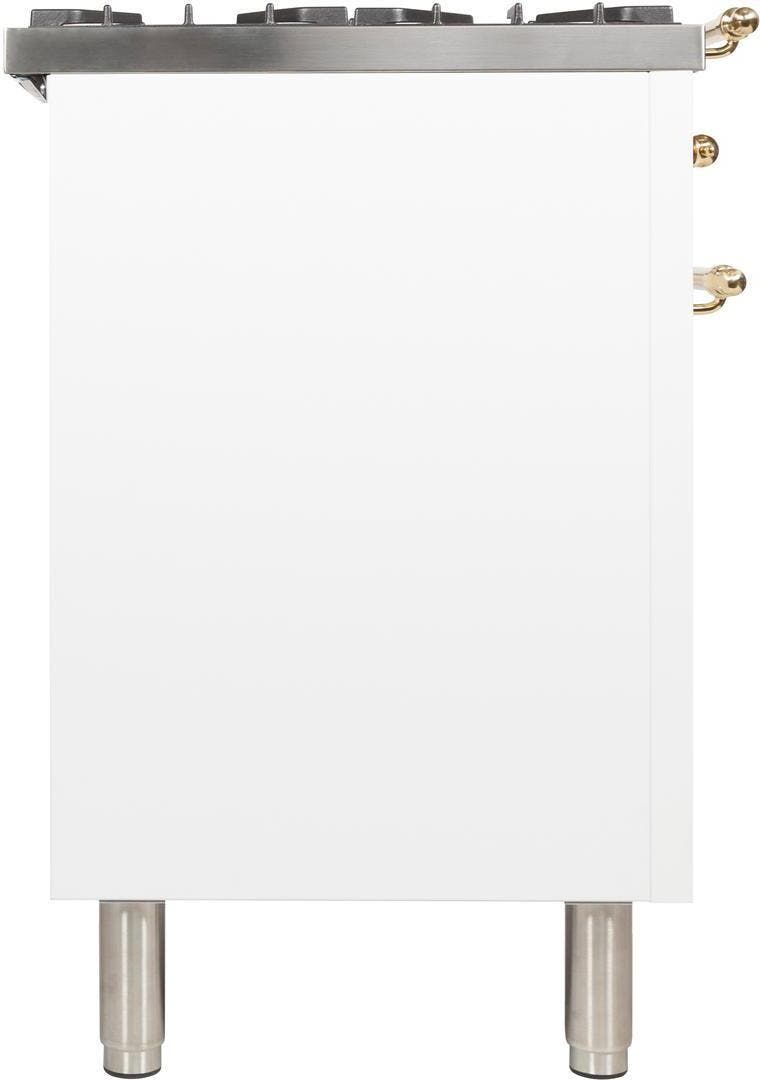 Ilve UPN60DMPBLP Liquid Propane In White W/ Brass Trim