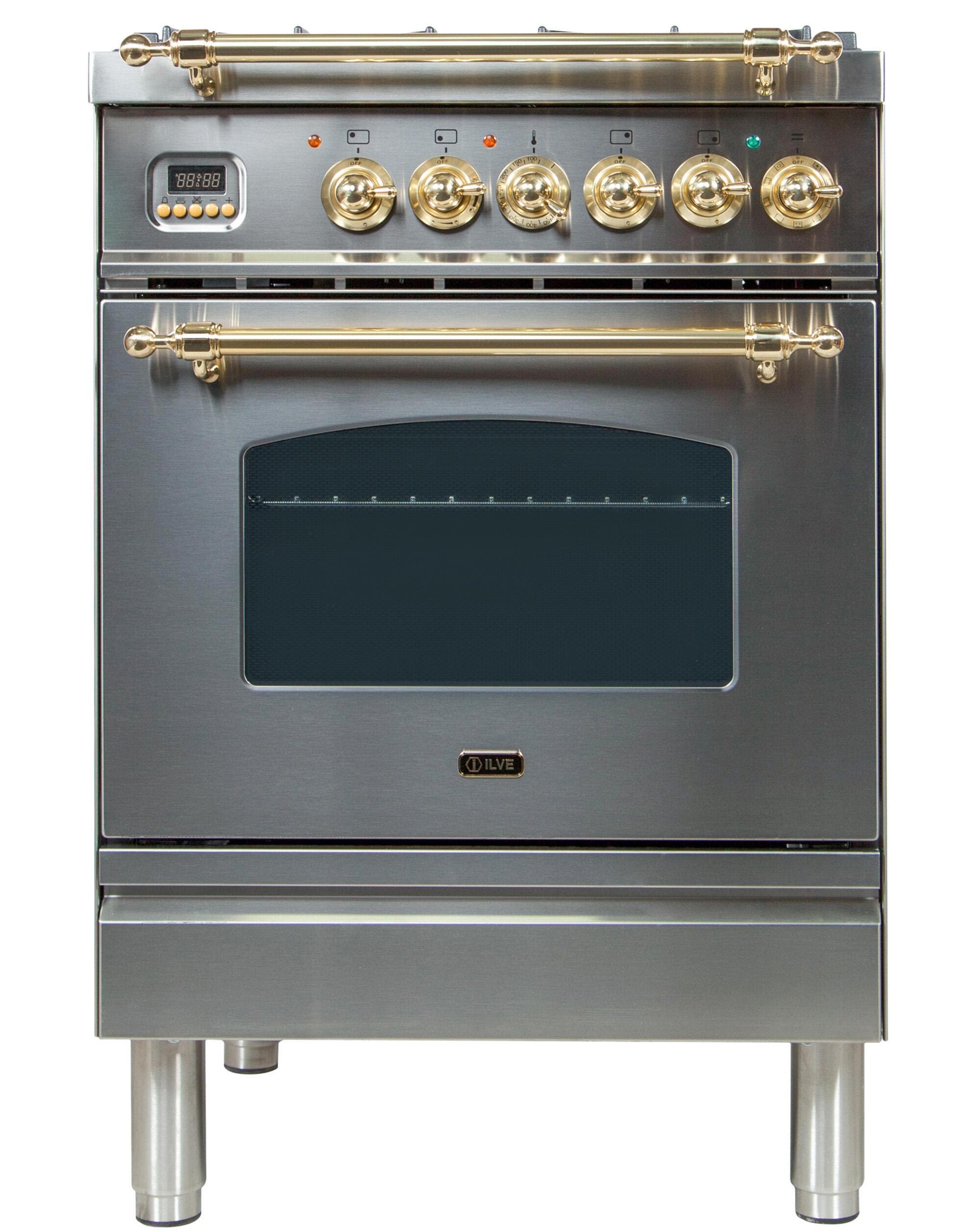 Ilve UPN60DMPILP Liquid Propane In Stainless Steel W/ Brass Trim