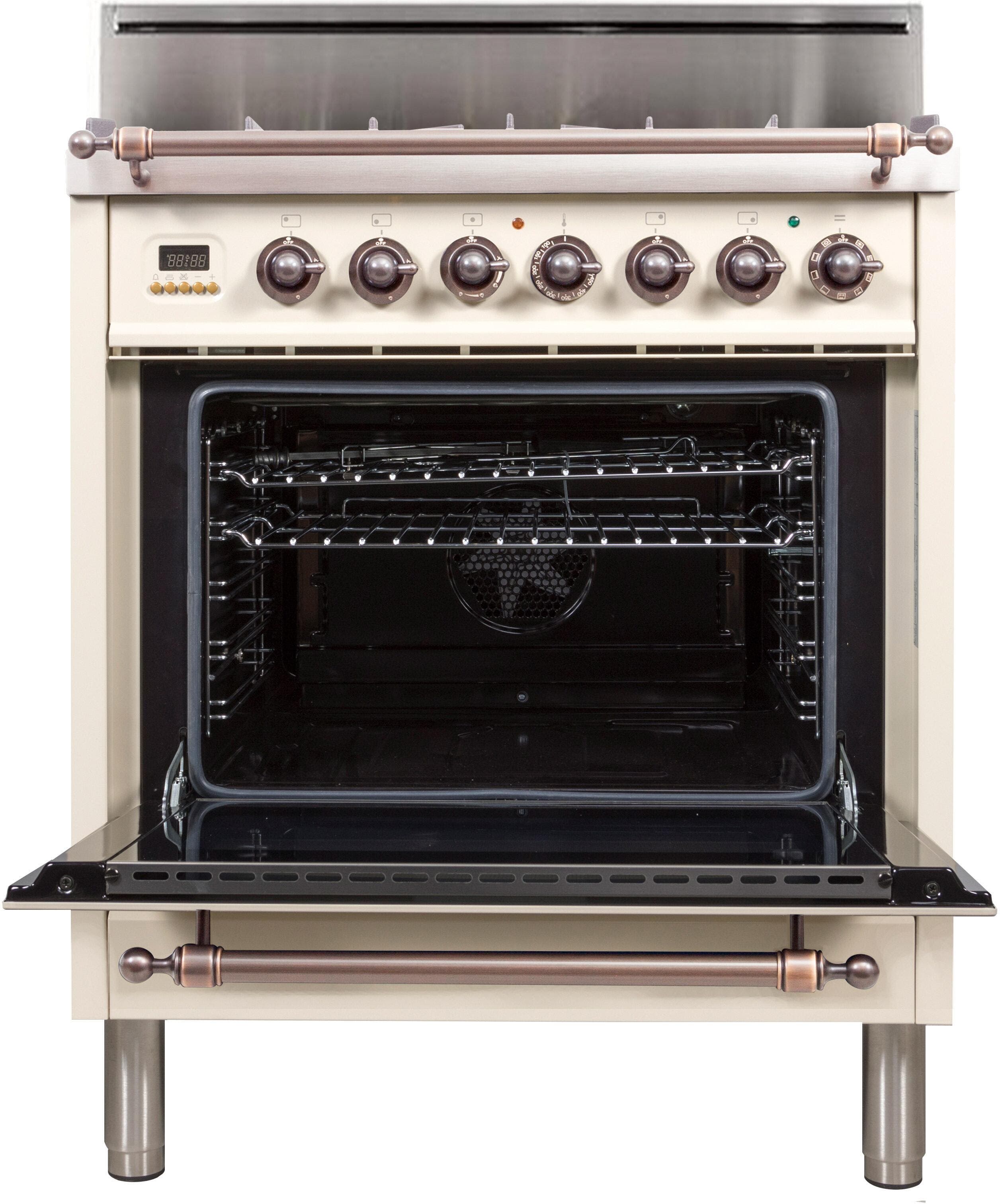 Ilve UPN76DVGGAY Antique White, Oil Rubbed Bronze Trim