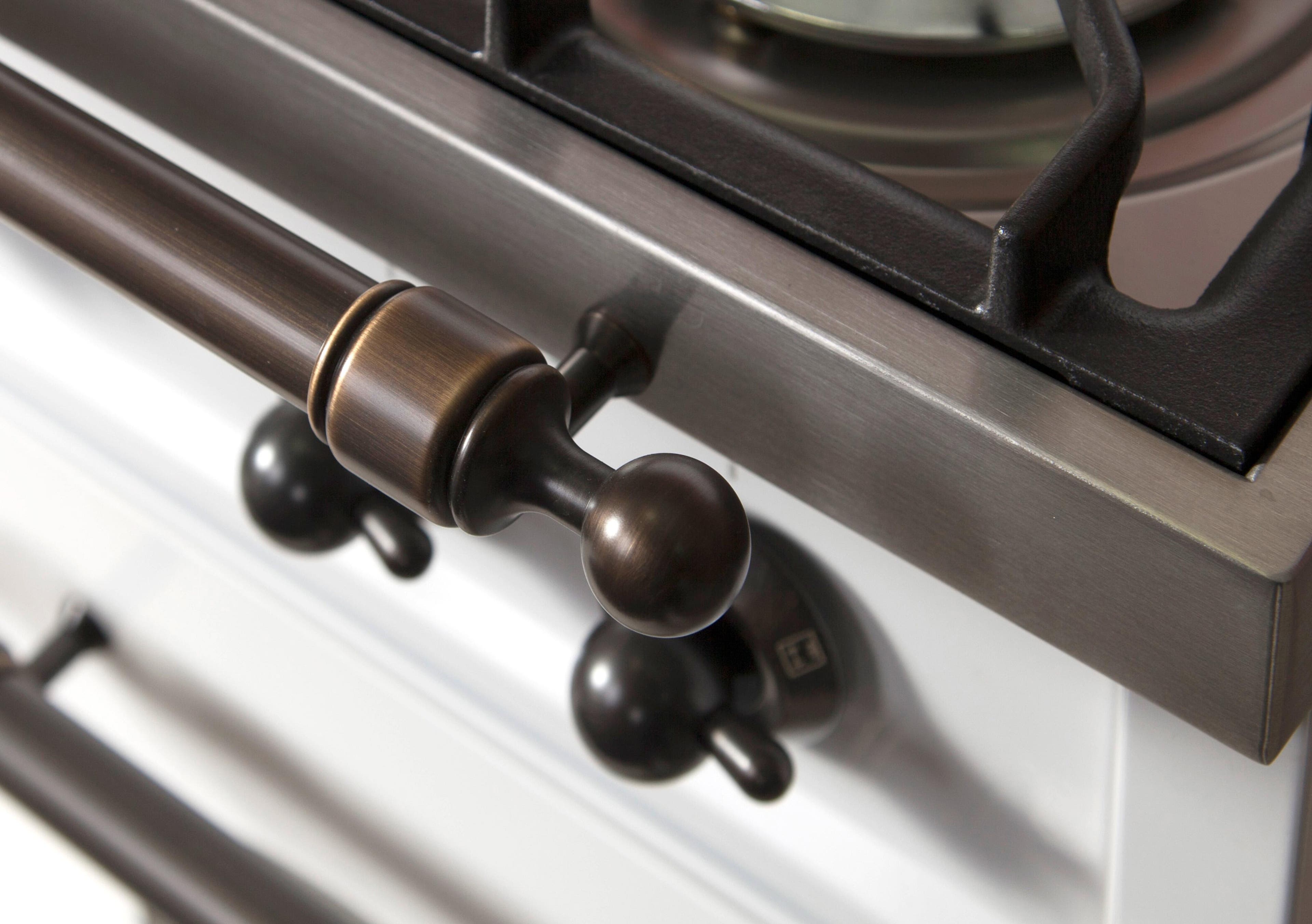Ilve UPN76DVGGAY Antique White, Oil Rubbed Bronze Trim