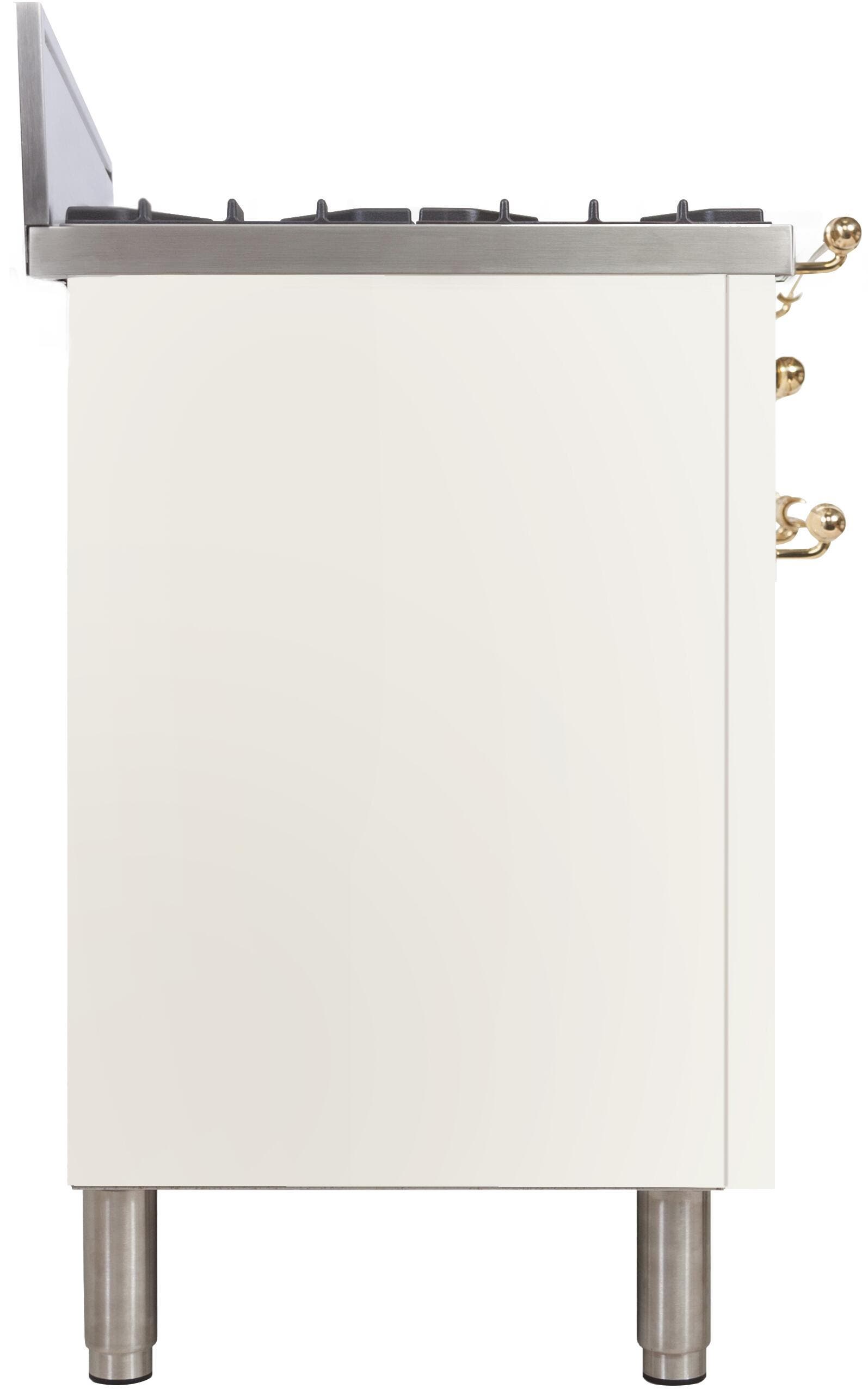 Ilve UPN76DVGGB True White, Brass Trim