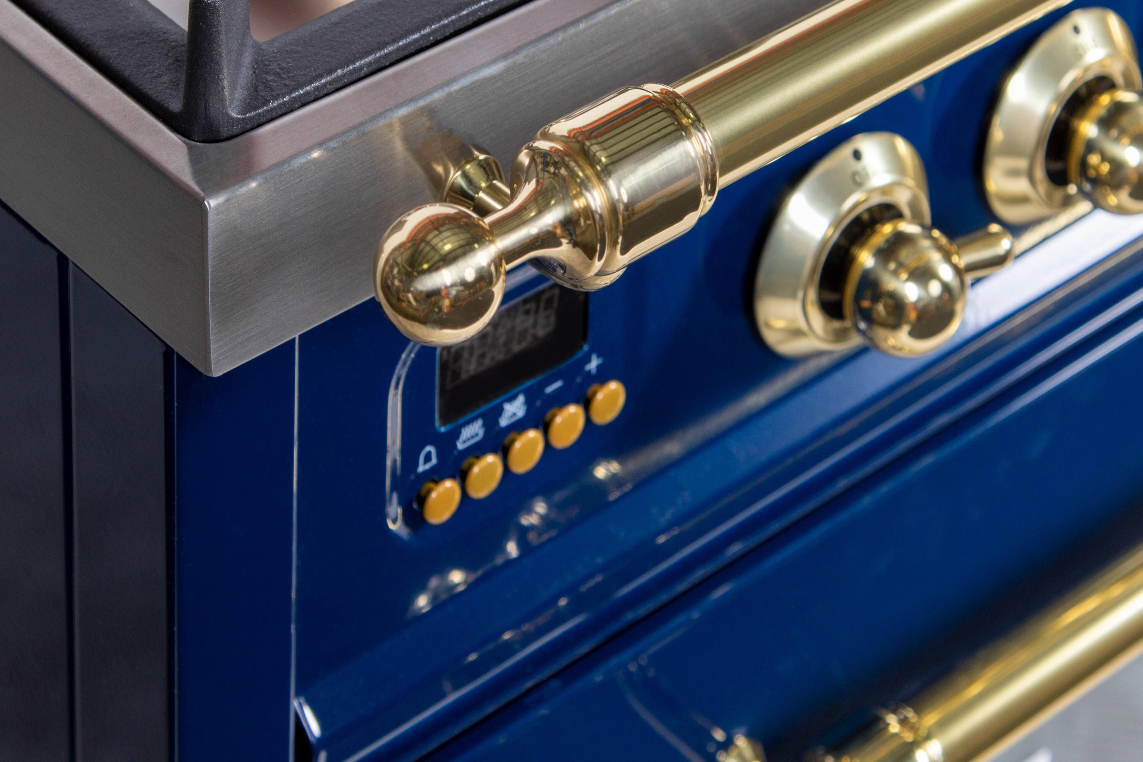 Ilve UPN76DVGGBL Midnight Blue, Brass Trim