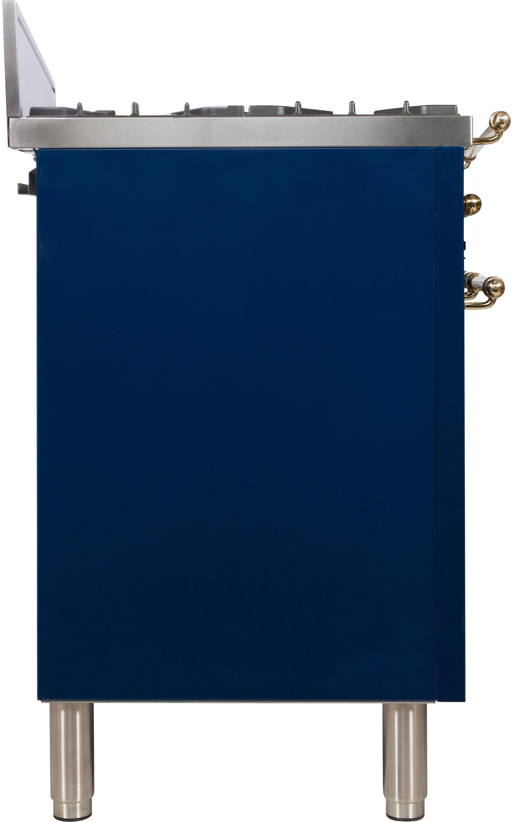 Ilve UPN76DVGGBL Midnight Blue, Brass Trim