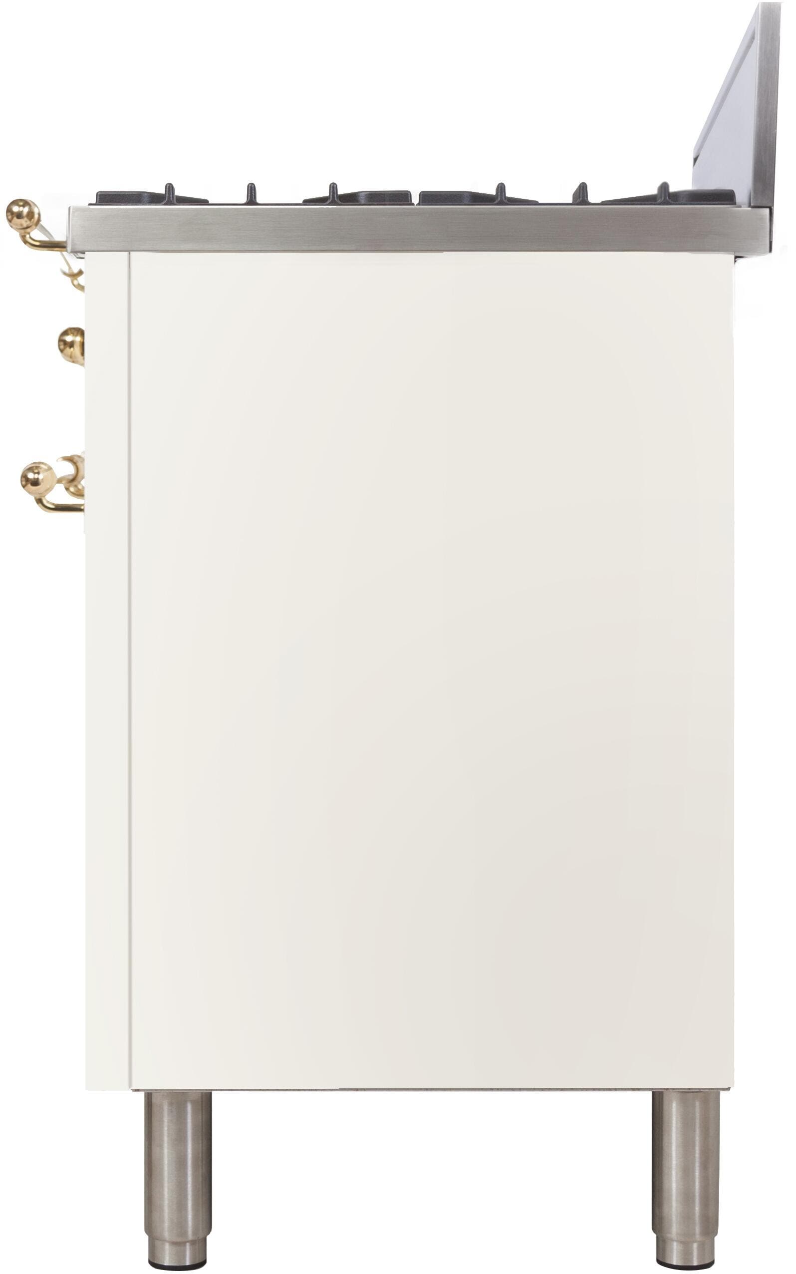 Ilve UPN76DVGGBLP Liquid Propane In White W/ Brass Trim