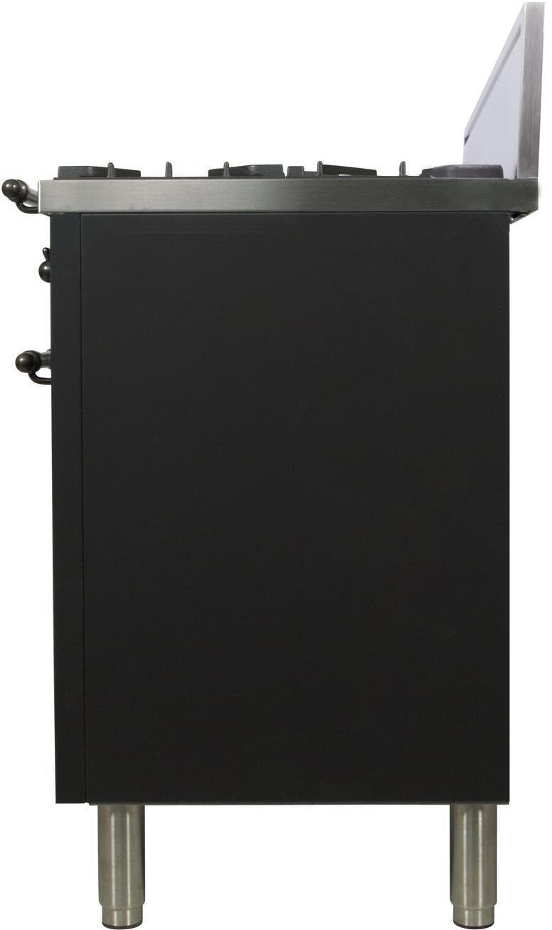 Ilve UPN76DVGGMYLP Liquid Propane In Matte Graphite W/ Bronze Trim