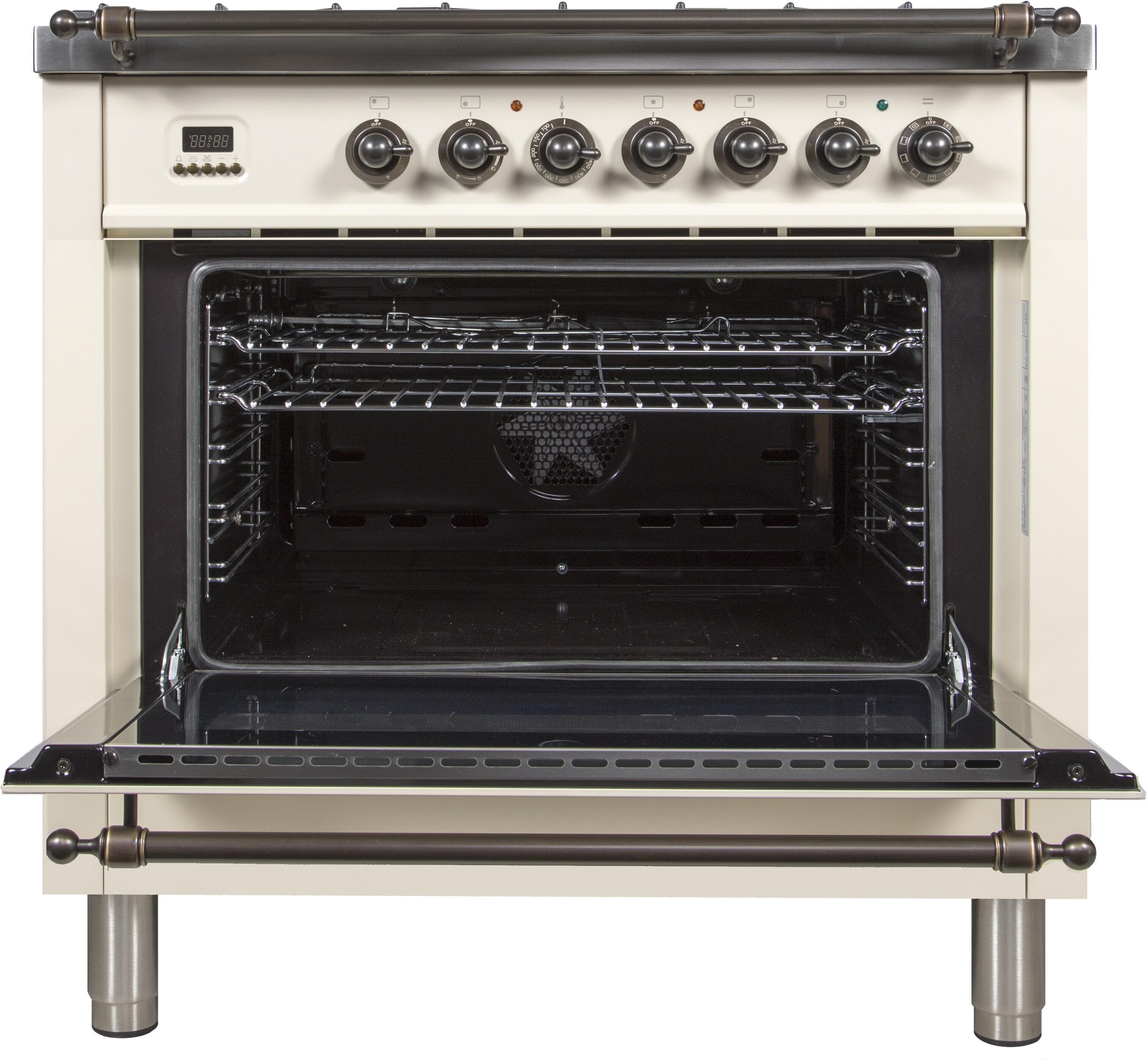 Ilve UPN90FDMPAYLP Liquid Propane In Antique White W/ Bronze Trim
