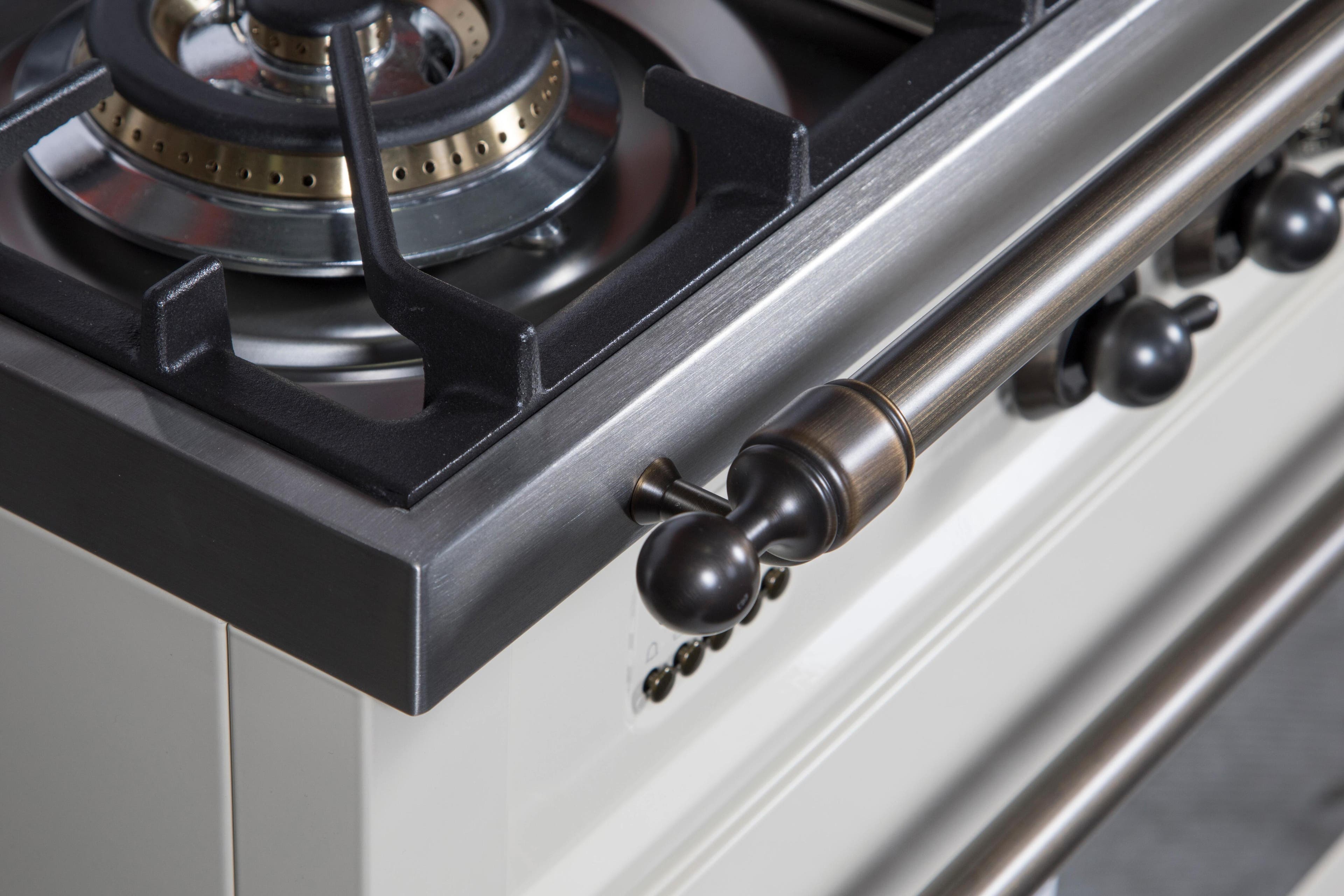 Ilve UPN90FDMPAYLP Liquid Propane In Antique White W/ Bronze Trim