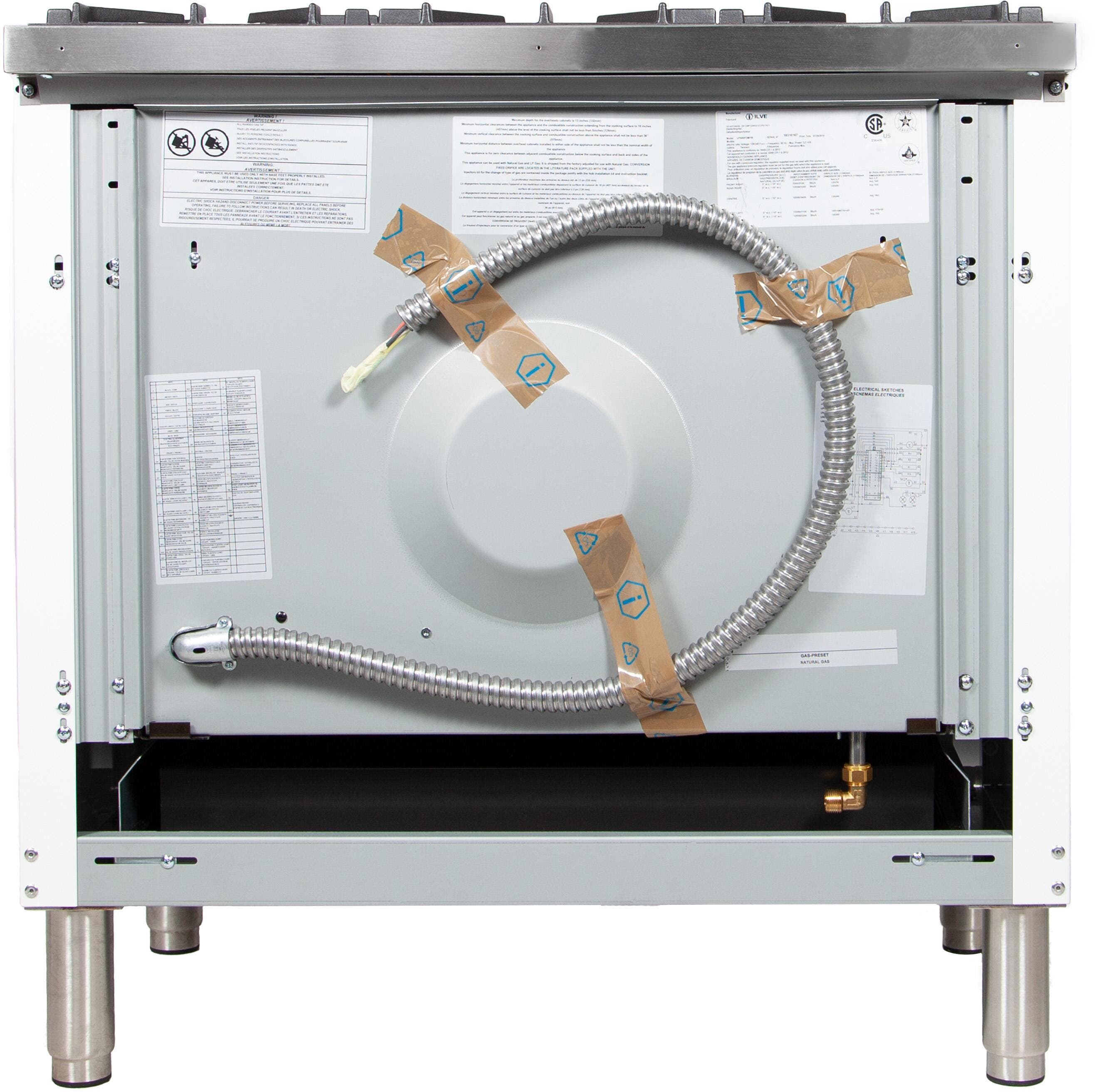 Ilve UPN90FDMPBYLP Liquid Propane In White W/ Bronze Trim