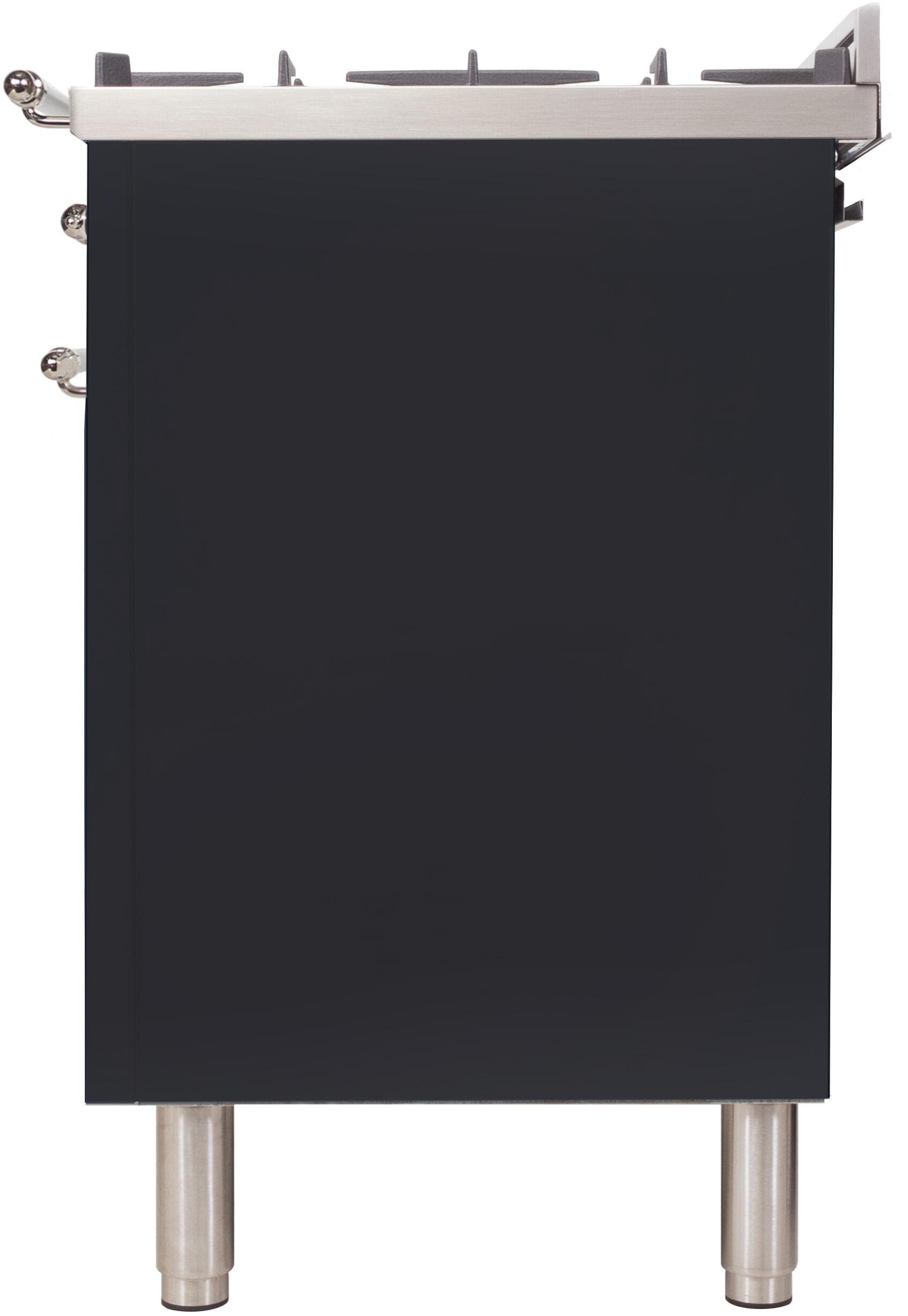 Ilve UPN90FDMPMXLP Liquid Propane In Matte Graphite W/ Chrome Trim