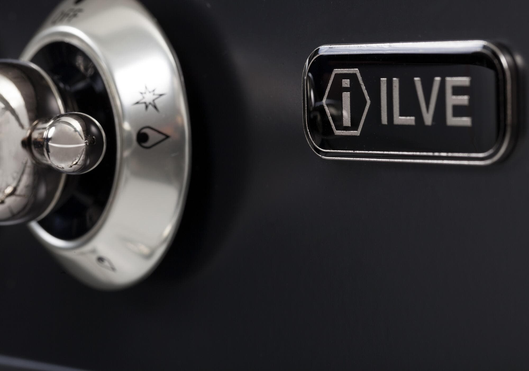 Ilve UPN90FDMPMXLP Liquid Propane In Matte Graphite W/ Chrome Trim