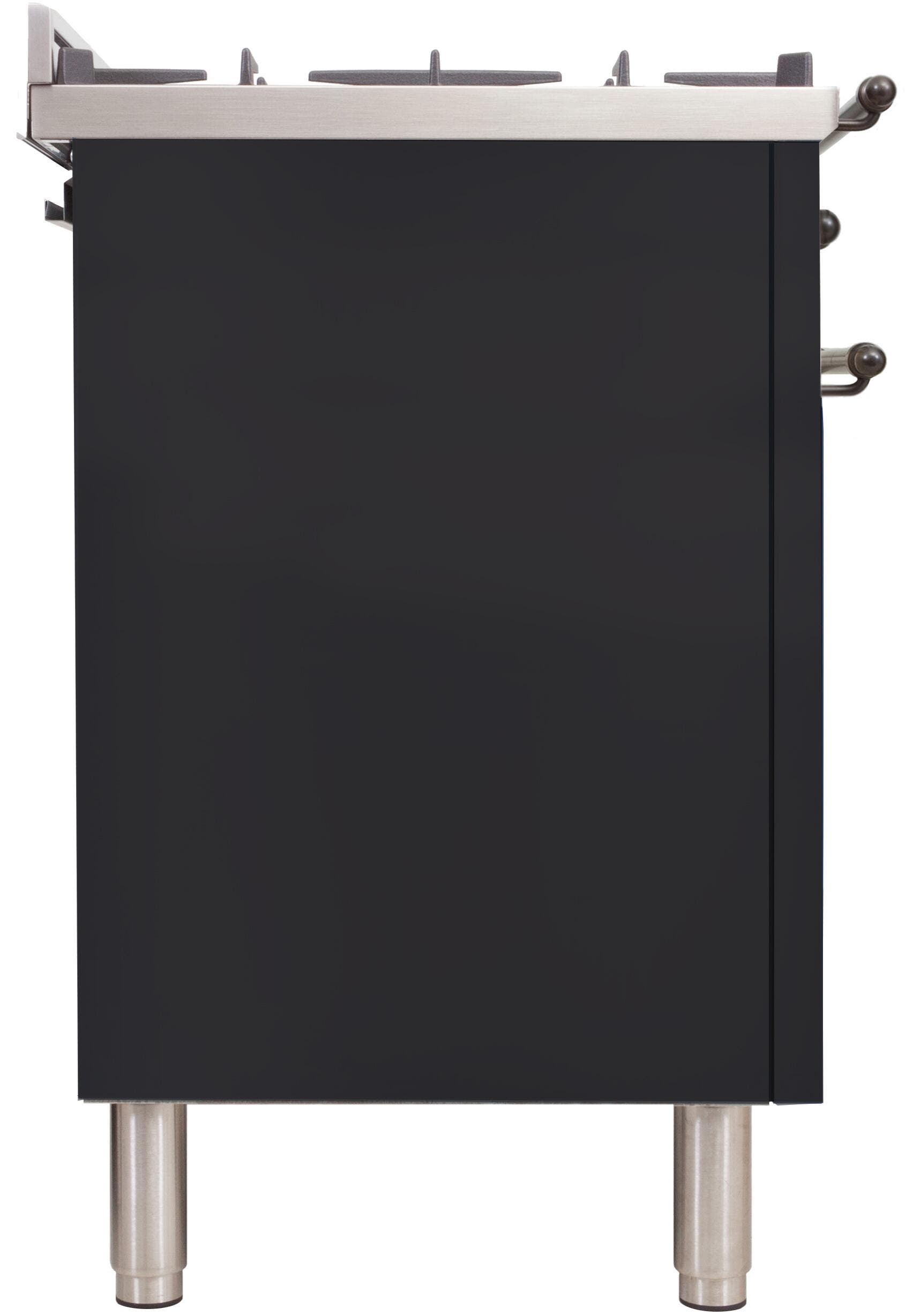 Ilve UPN90FDMPMYLP Liquid Propane In Matte Graphite W/ Bronze Trim