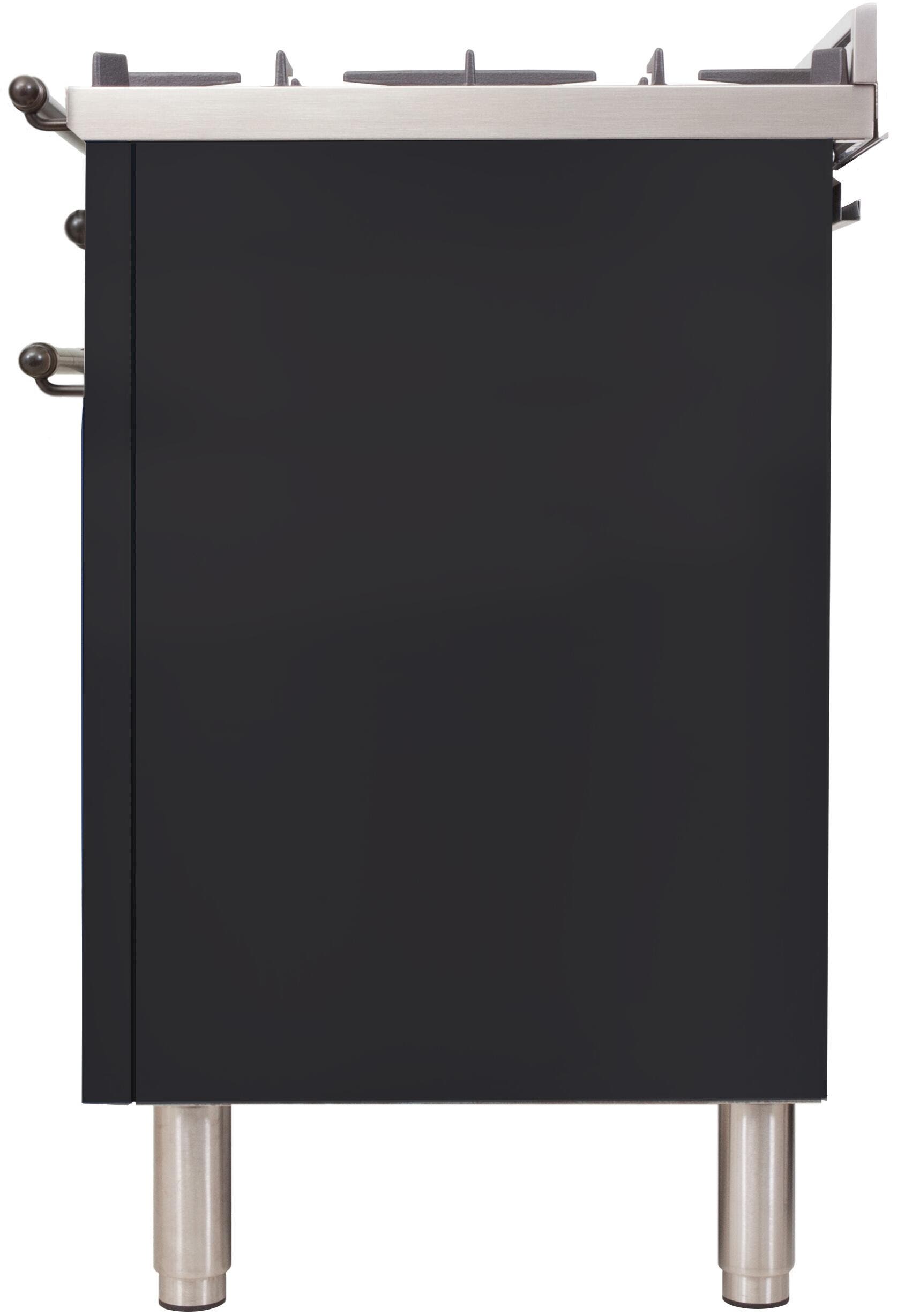 Ilve UPN90FDMPMY Natural Gas In Matte Graphite W/ Bronze Trim