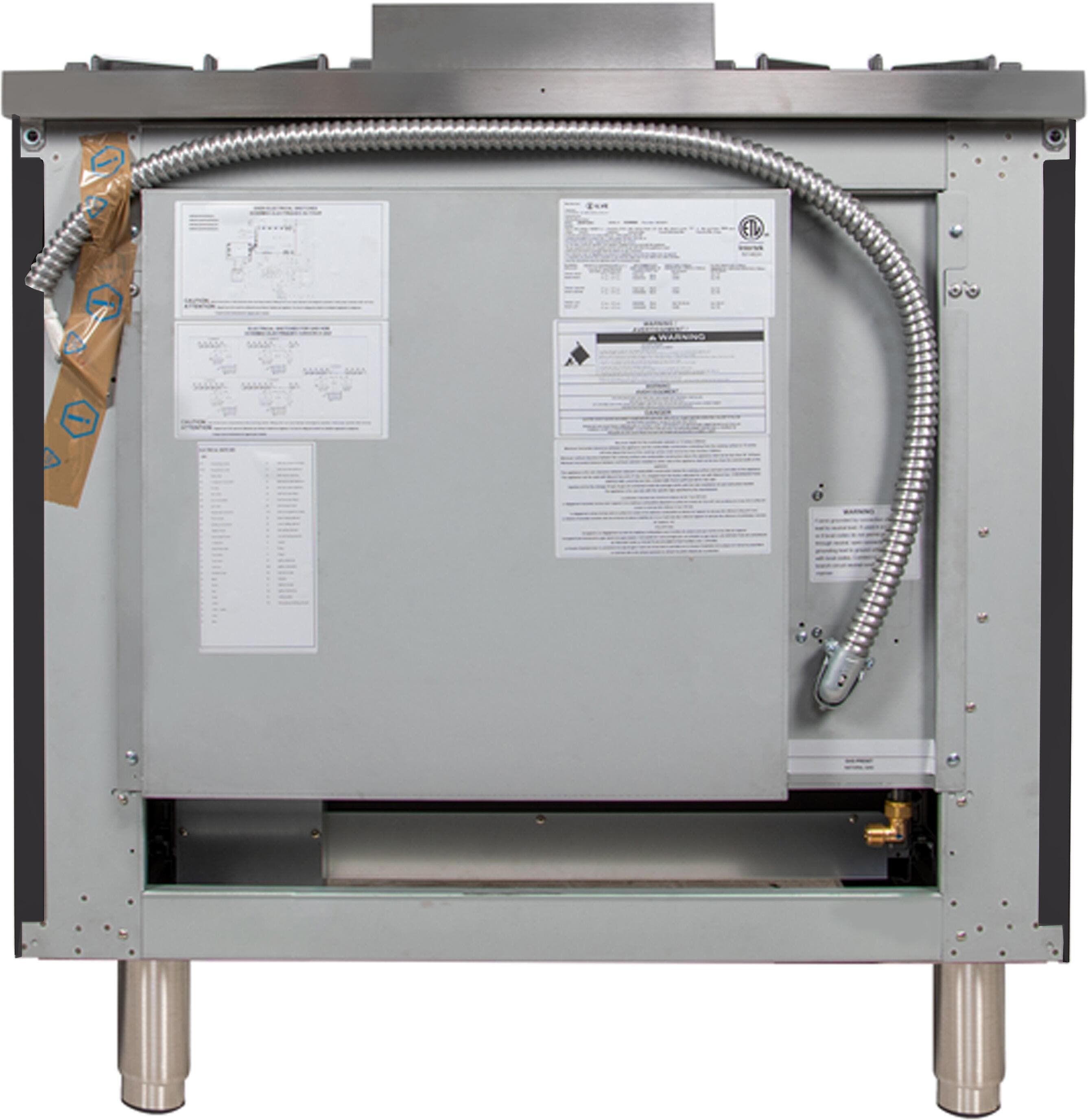 Ilve UPN90FDMPMY Natural Gas In Matte Graphite W/ Bronze Trim