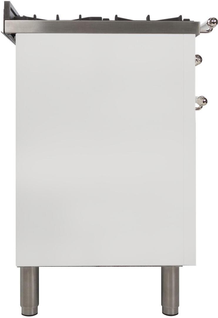 Ilve UPN90FDVGGBXLP Liquid Propane In White W/ Chrome Trim