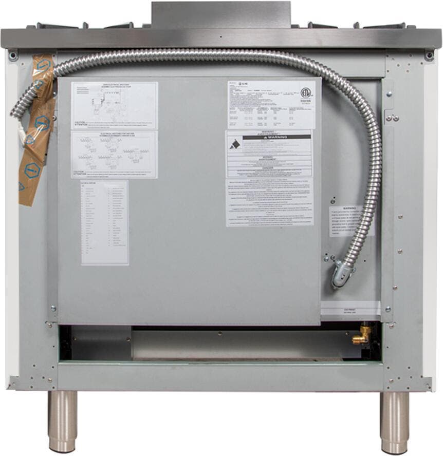 Ilve UPN90FDVGGBXLP Liquid Propane In White W/ Chrome Trim