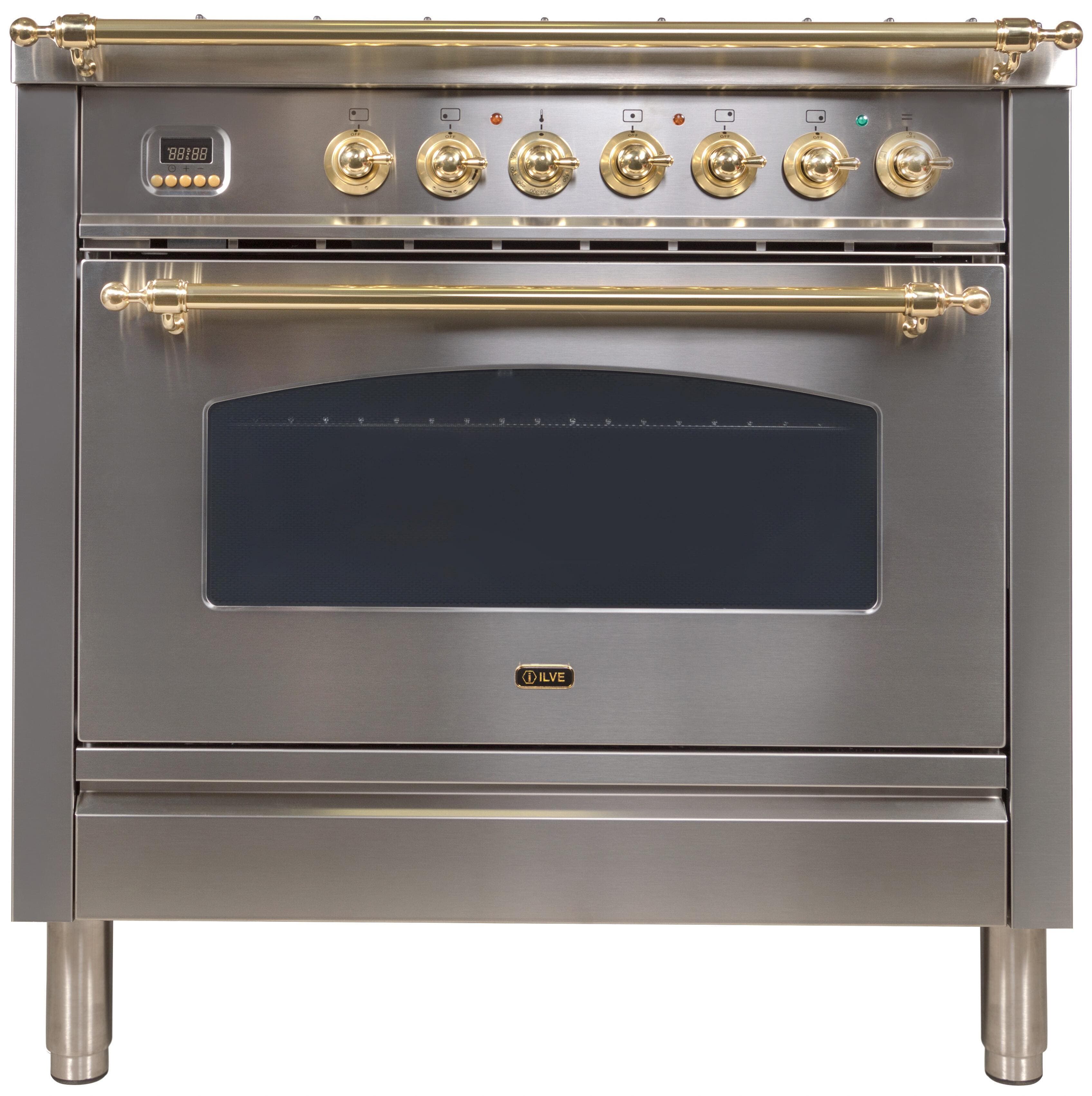 Ilve UPN90FDVGGI Stainless Steel