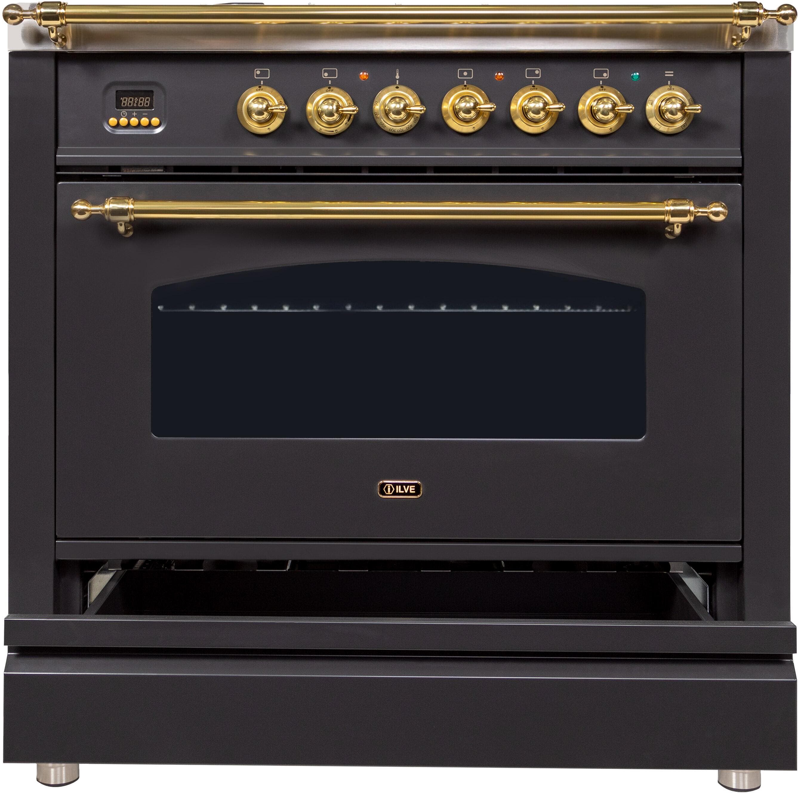 Ilve UPN90FDVGGM Matte Black