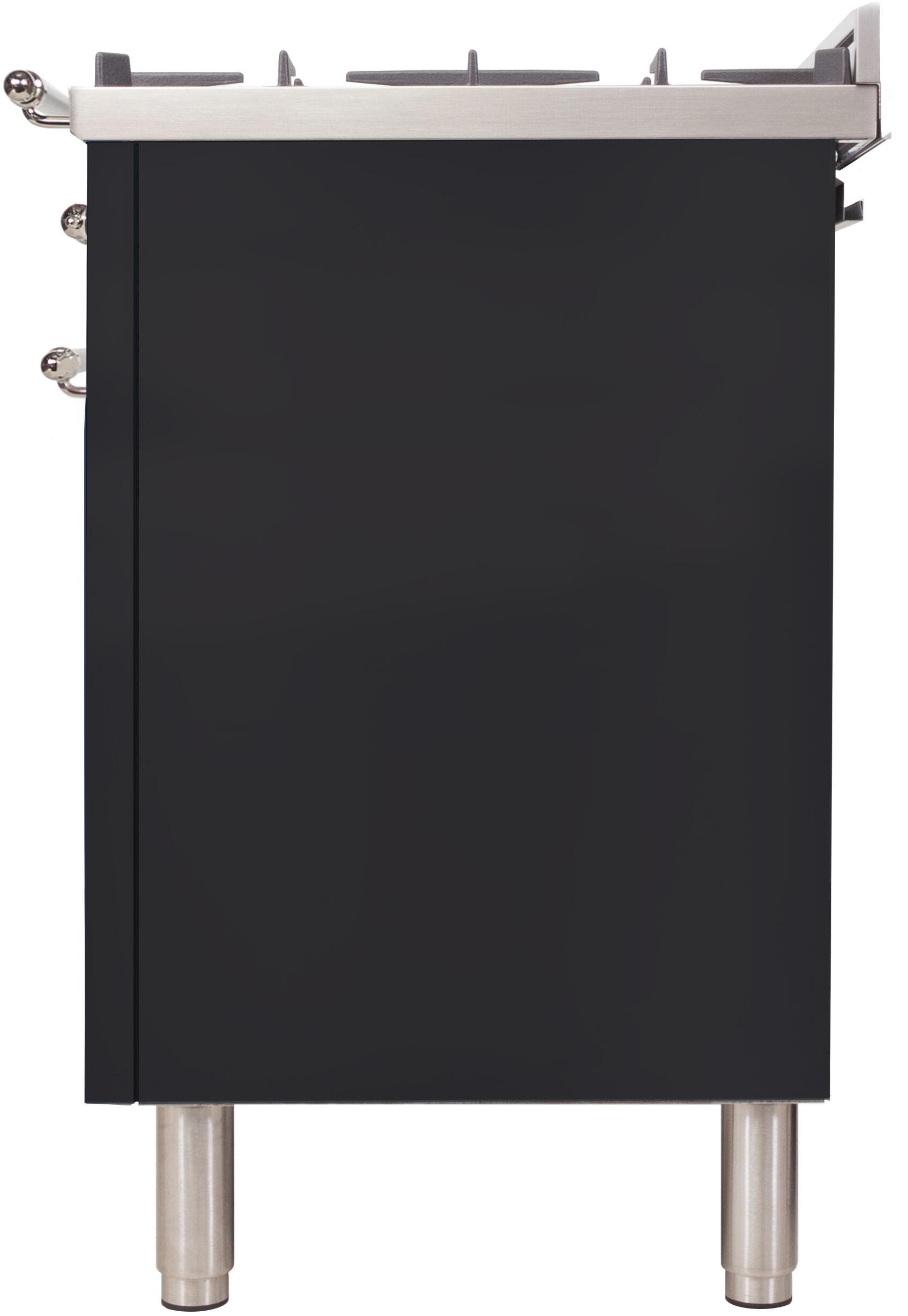 Ilve UPN90FDVGGMXLP Liquid Propane In Matte Graphite W/ Chrome Trim