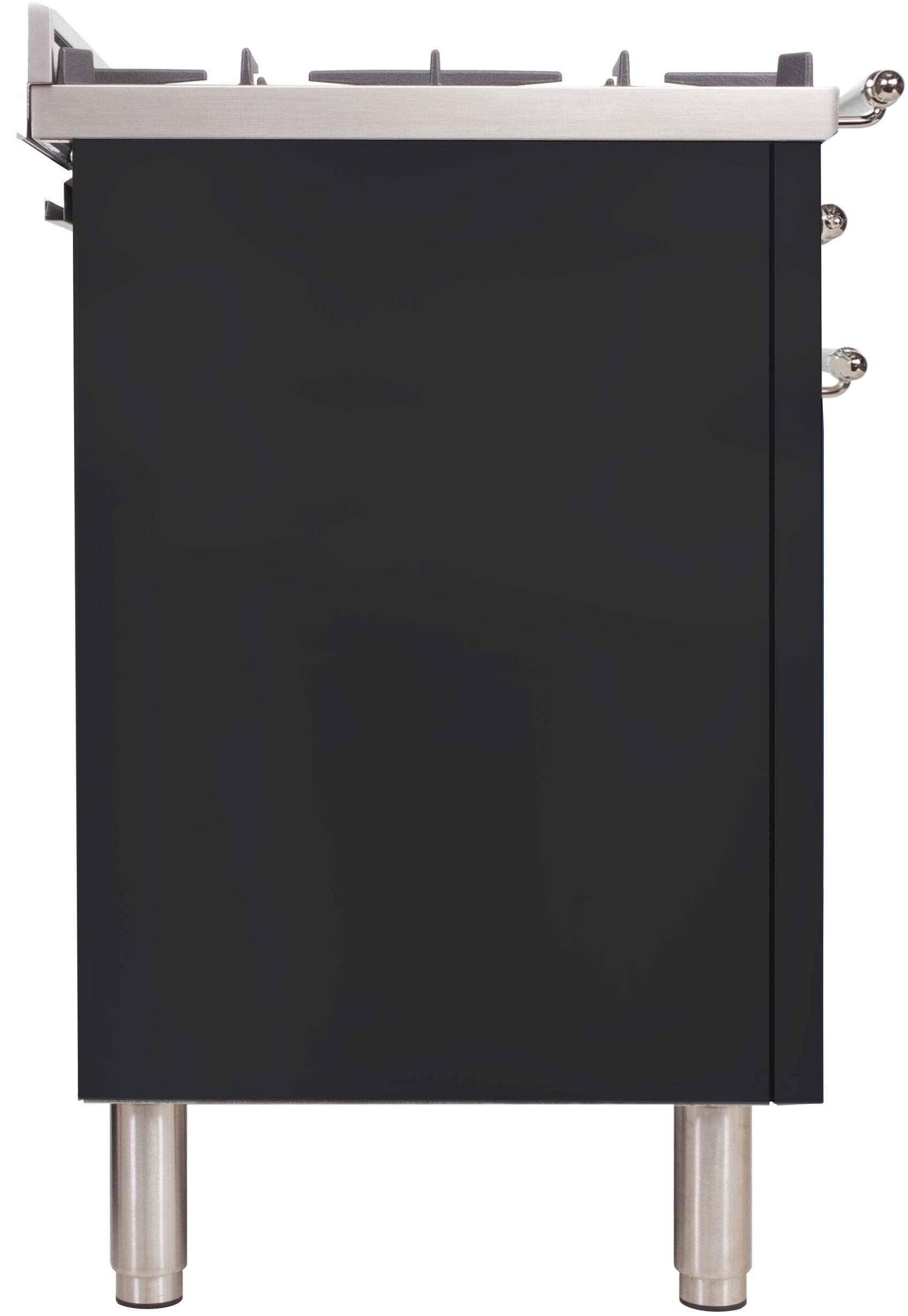 Ilve UPN90FDVGGMXLP Liquid Propane In Matte Graphite W/ Chrome Trim