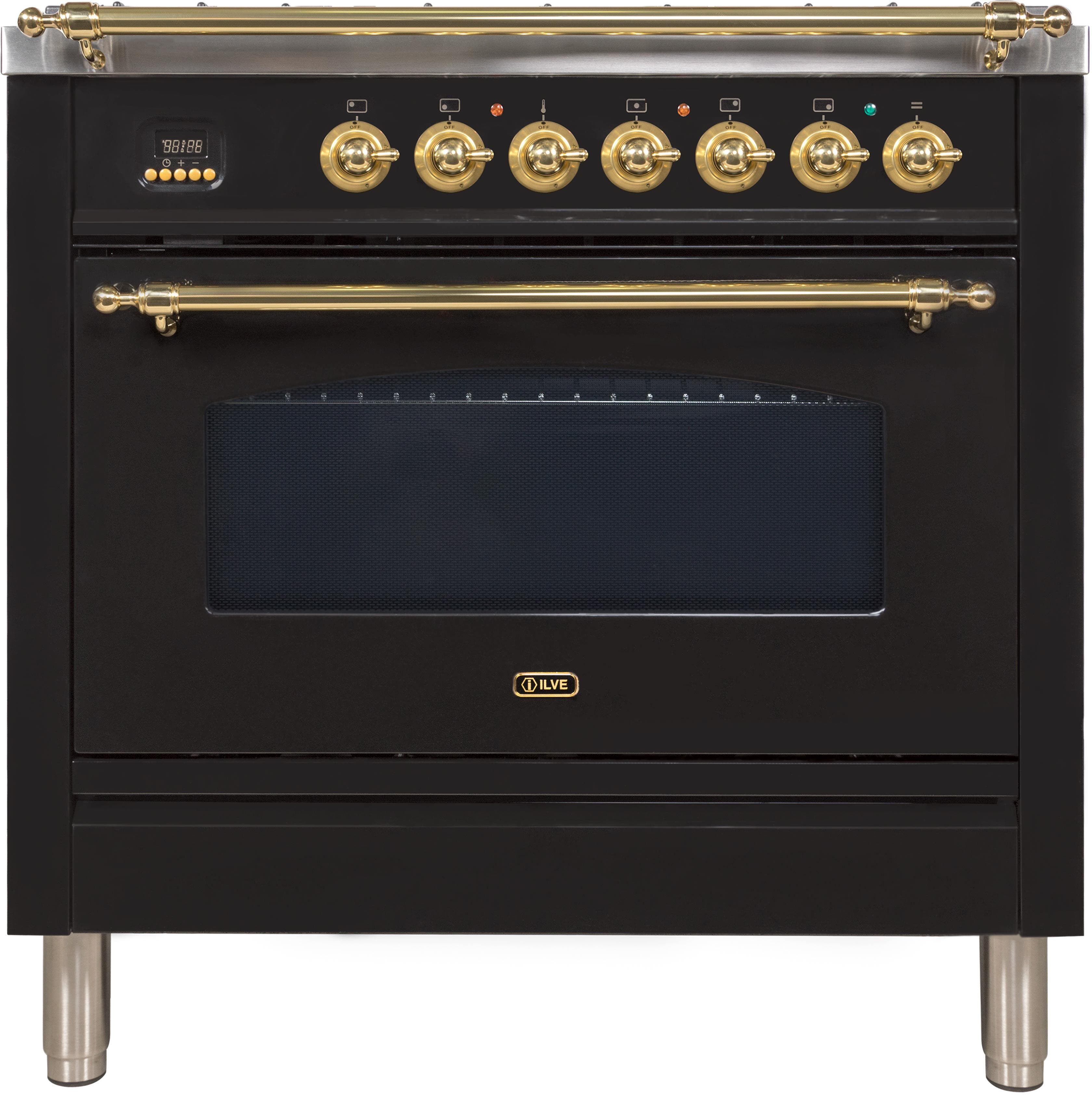 Ilve UPN90FDVGGN Gloss Black