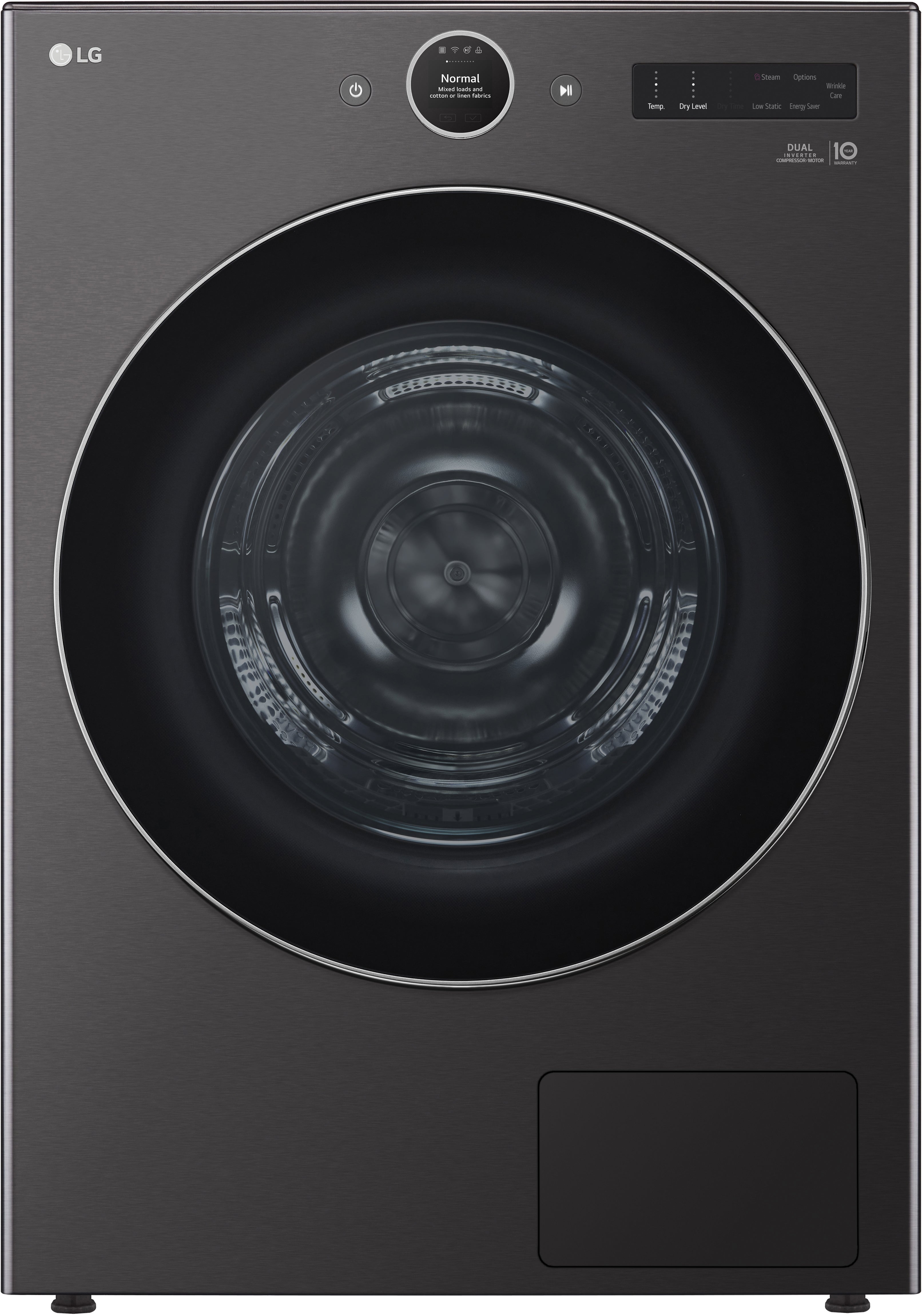 LG DLHC5502B 27 Inch Smart Electric Ventless Dryer Black Steel