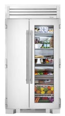 42 Inch Built-In Side by Side Refrigerator with 24.6 cu. ft. Total Capacity, Forced-Air Refrigeration System, 4 Glass Shelves, 3 Drawers, LED Lighting, True Precision® Control, Built-In Ice Maker, and ENERGY STAR®