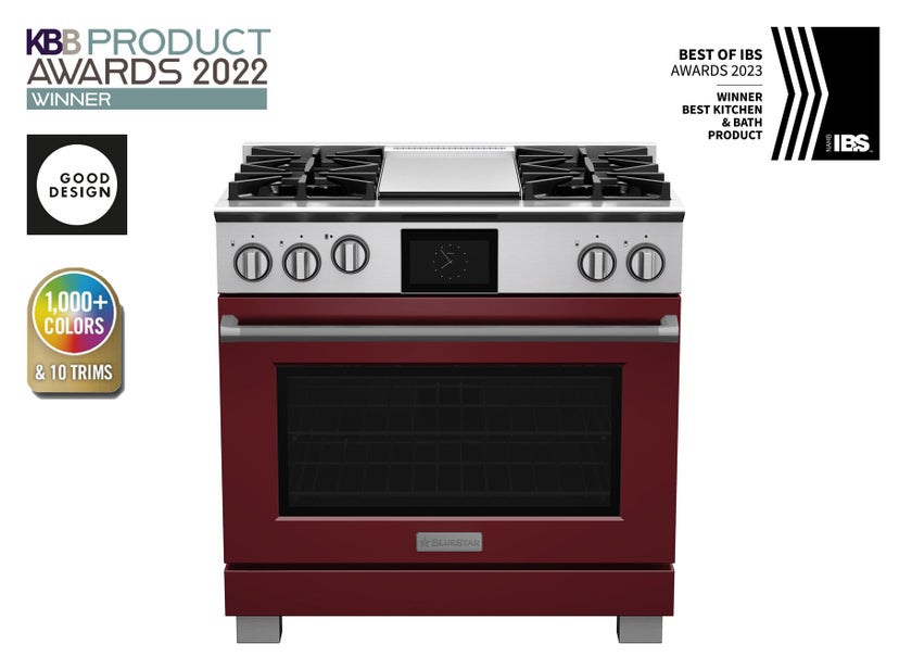 Bluestar BSDF364GL 36" Dual Fuel Range  w/ 4 Burners, 12" Griddle: Li...