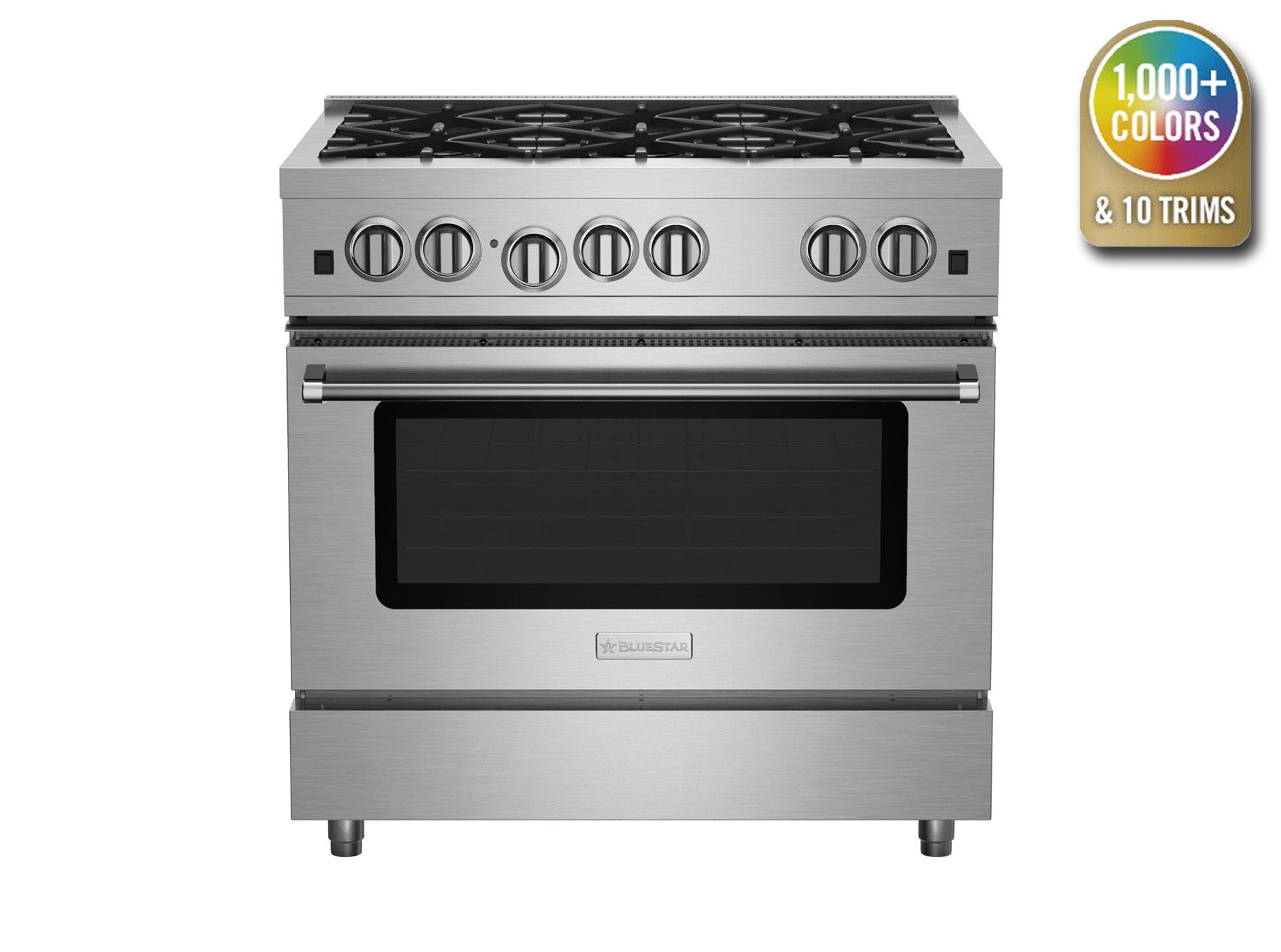 Bluestar RCS366BV2 36 Inch Freestanding Gas Range Stainless Steel