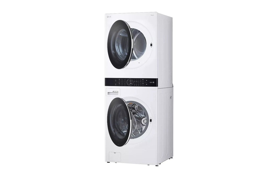 LG WKGX201HWA 27 Inch Smart Gas Single Unit WashTower White