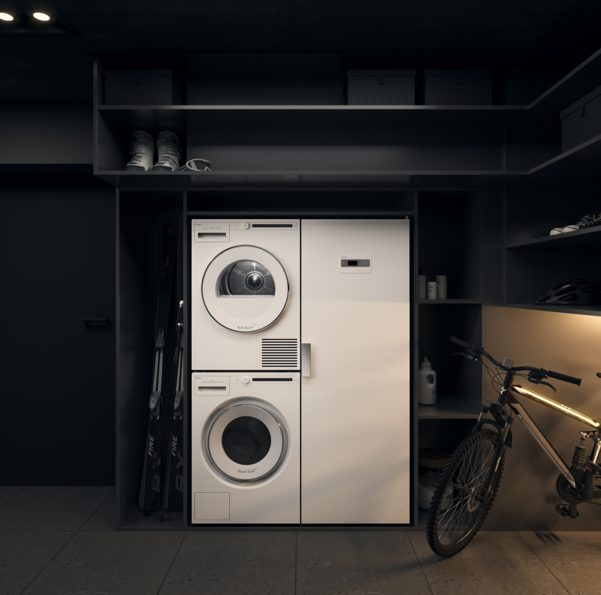 Asko T208VW White with Vented Dryer