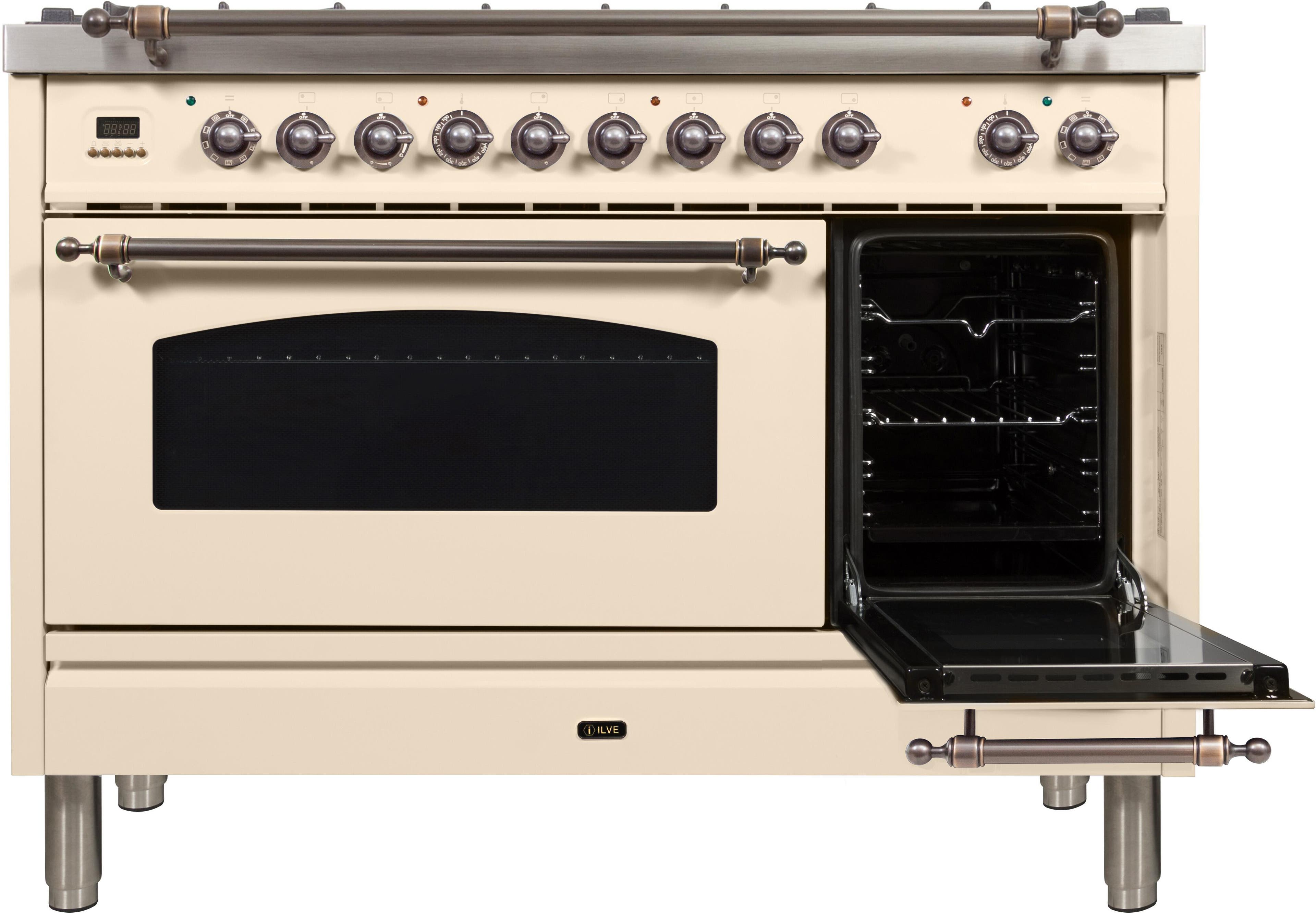 Ilve UPN120FDMPAYLP Liquid Propane In Antique White W/ Bronze Trim