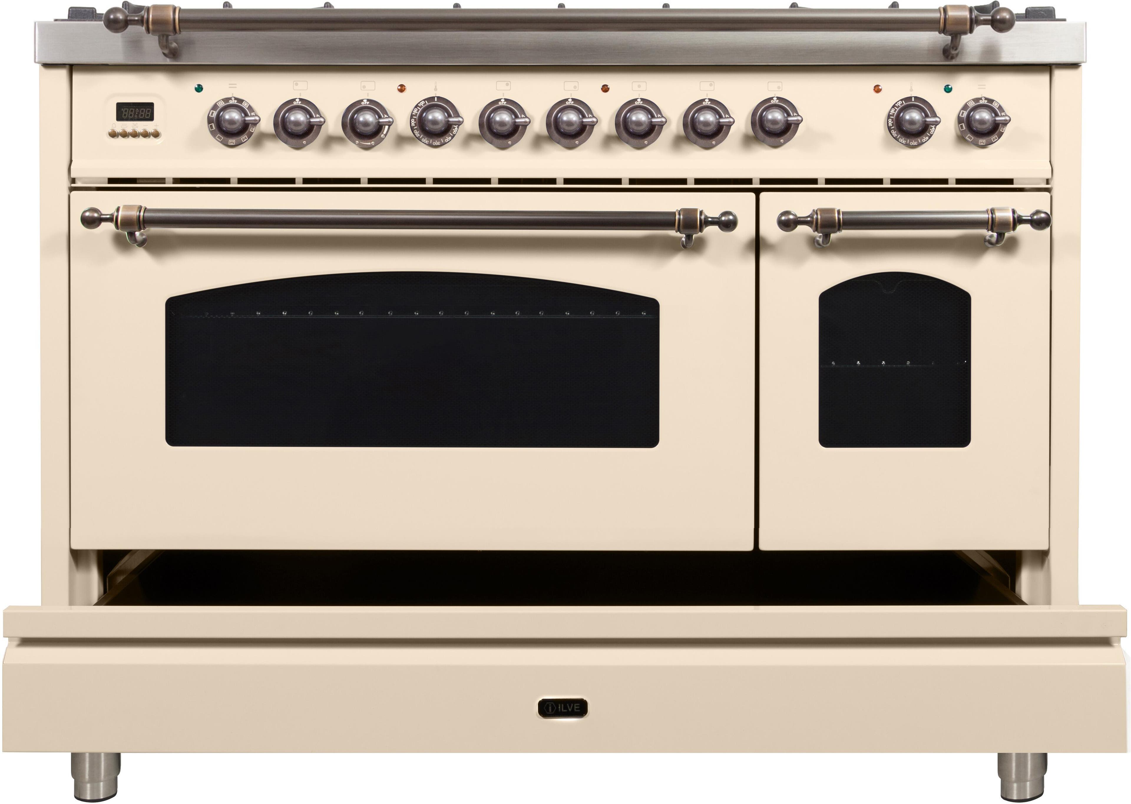 Ilve UPN120FDMPAYLP Liquid Propane In Antique White W/ Bronze Trim