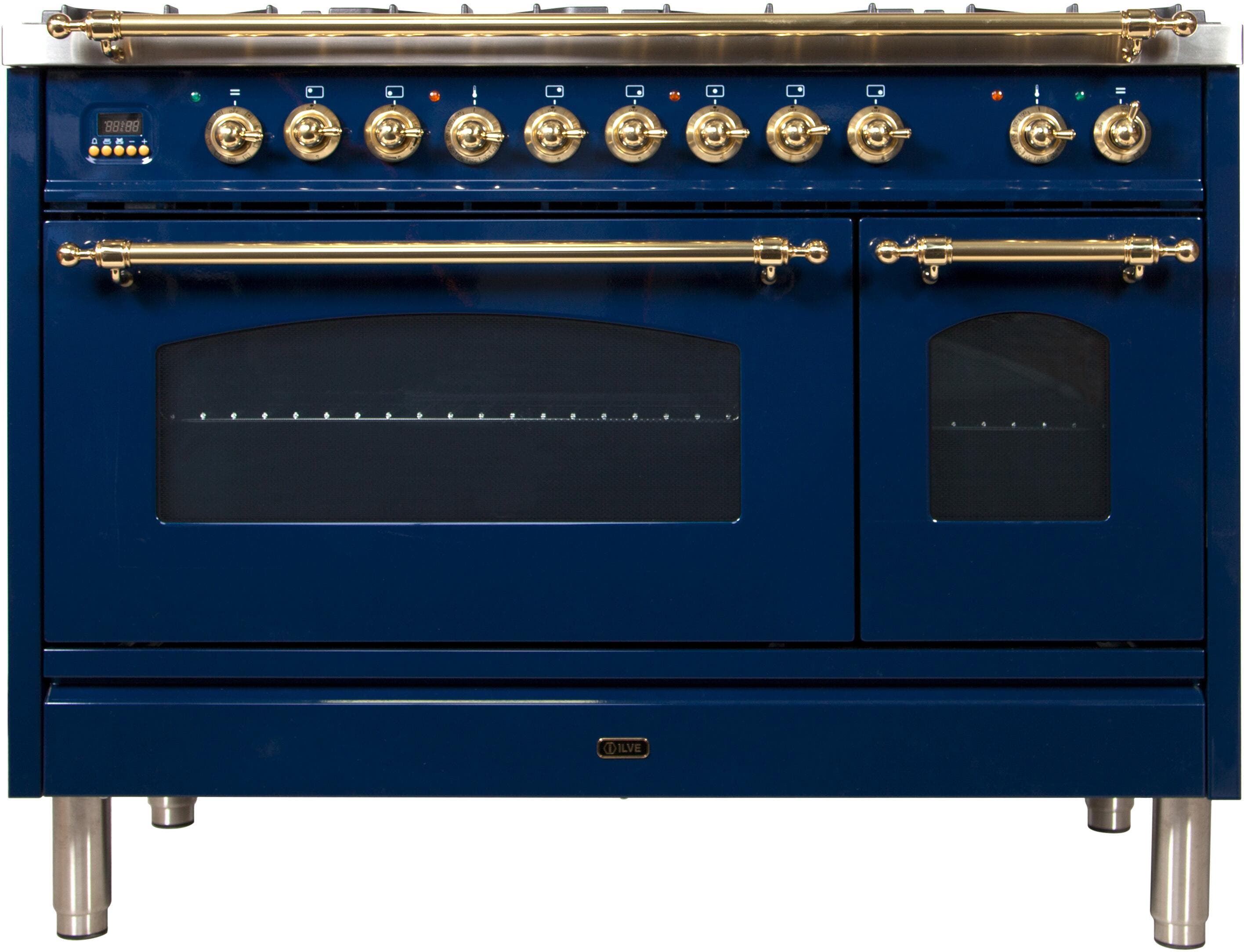Ilve UPN120FDMPBLLP Liquid Propane In Midnight Blue W/ Brass Trim