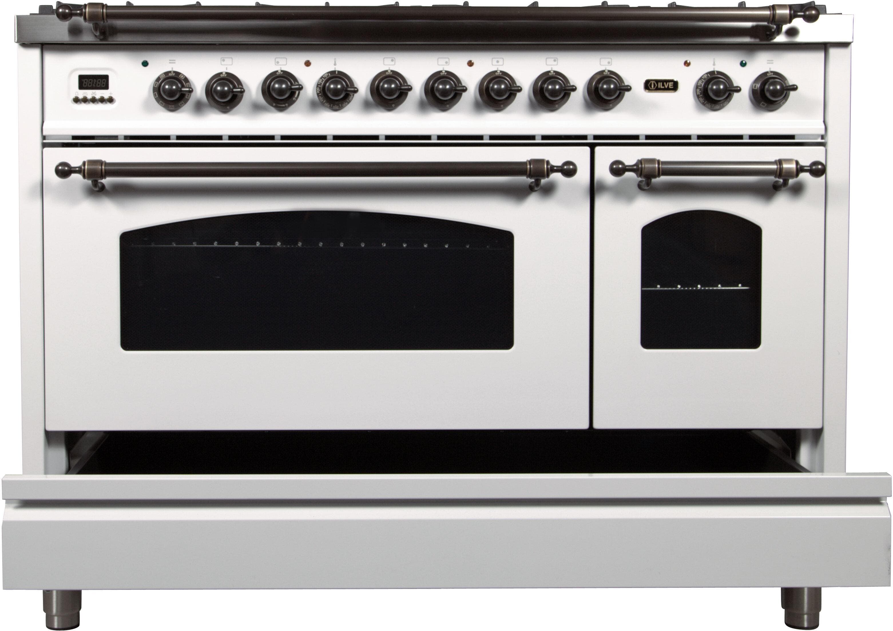 Ilve UPN120FDMPBYLP Liquid Propane In White W/ Bronze Trim